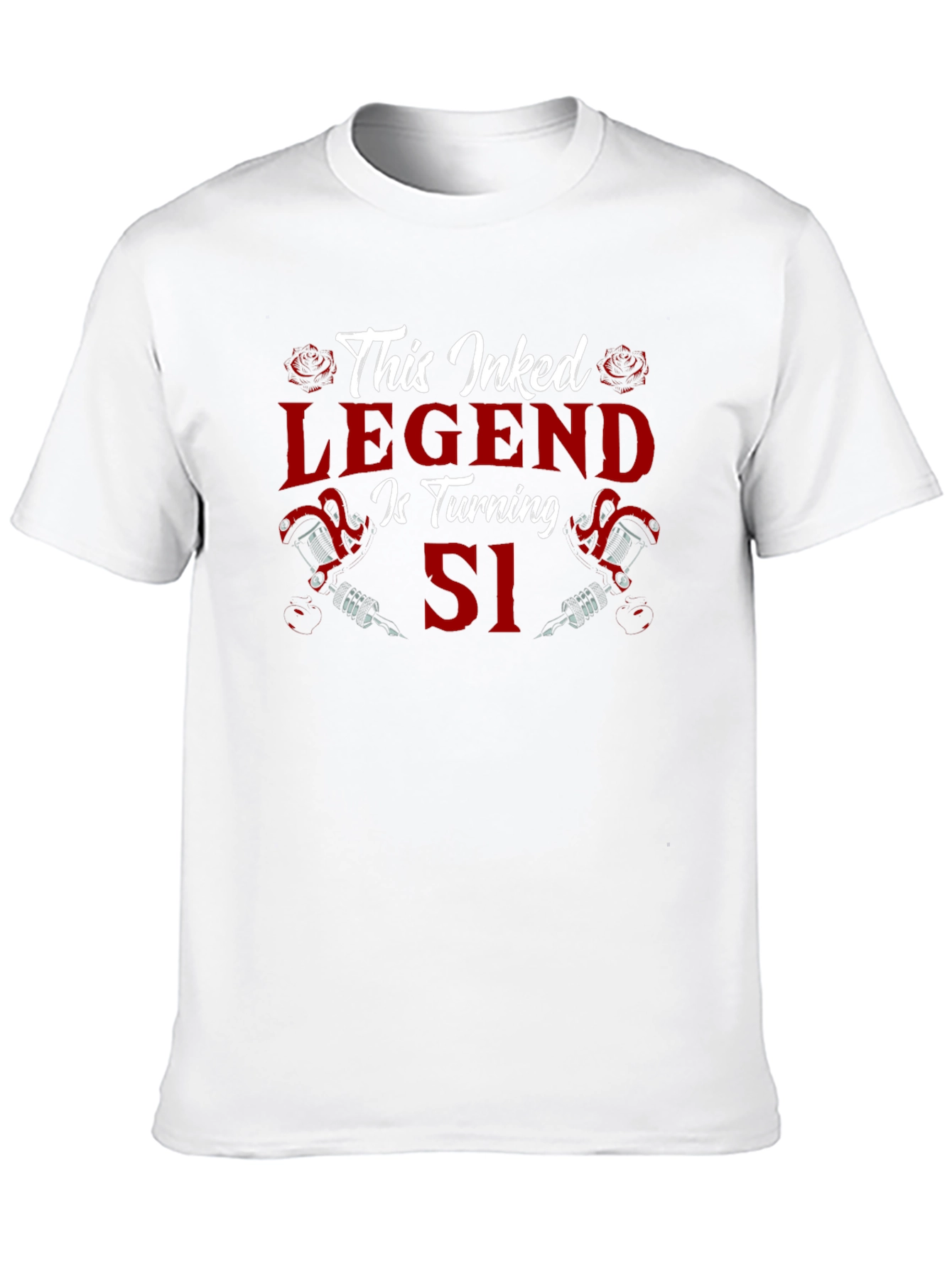 Black Inked Legend 51st Birthday T-Shirt view 10