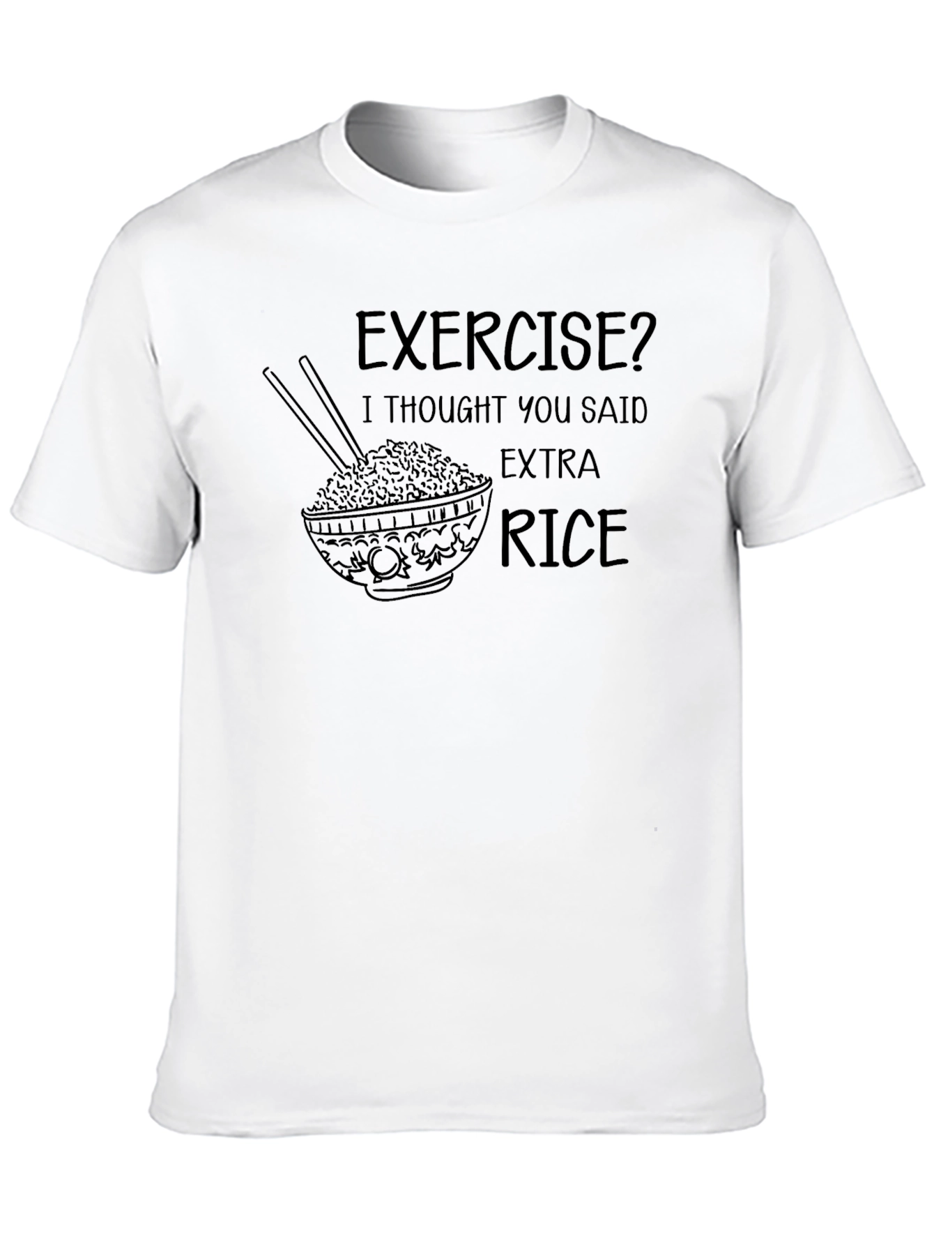 Black Extra Rice Black Tee - Funny Graphic T-Shirt view 10