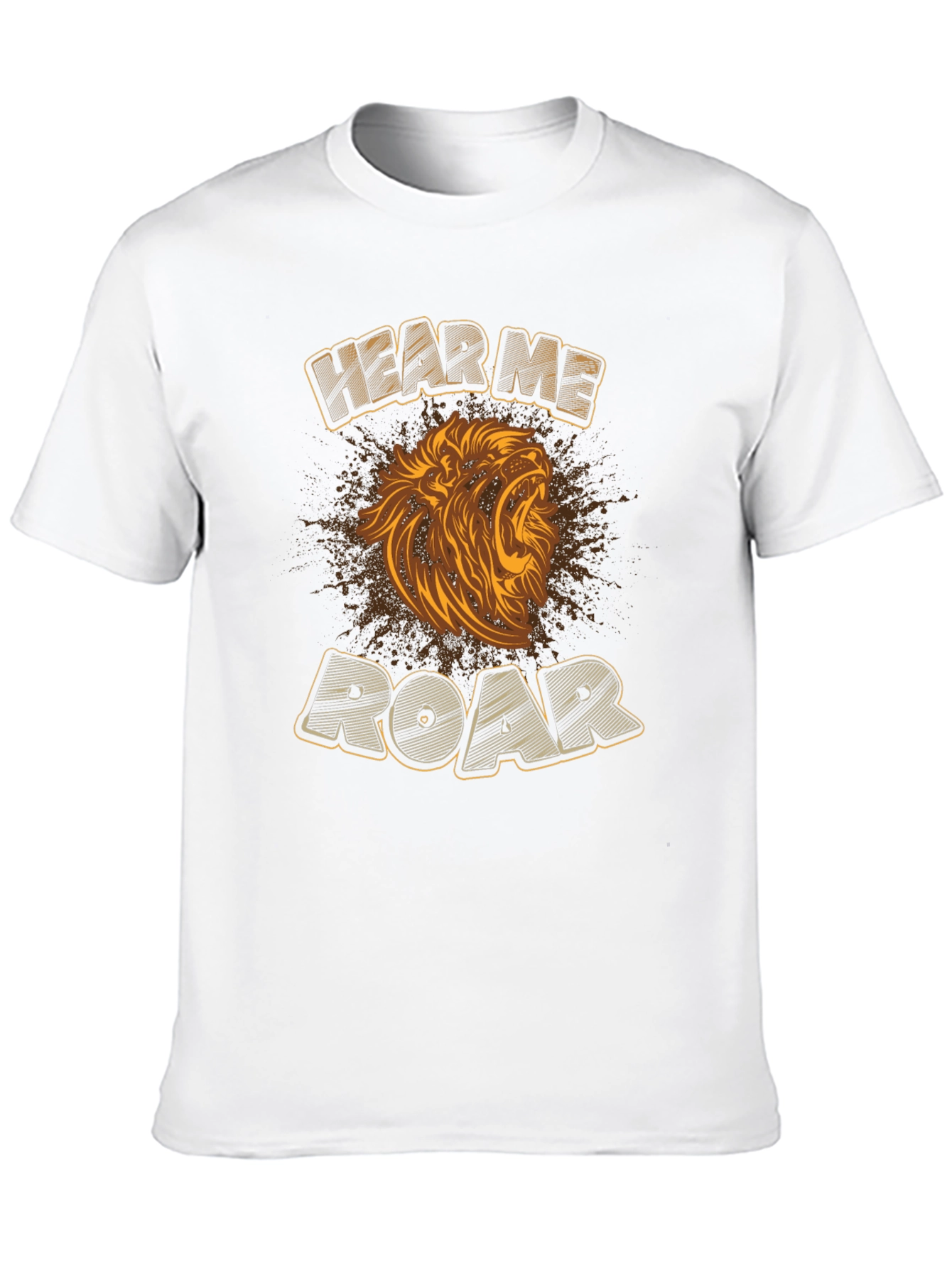 Black Hear Me Roar Lion Graphic T-Shirt view 10