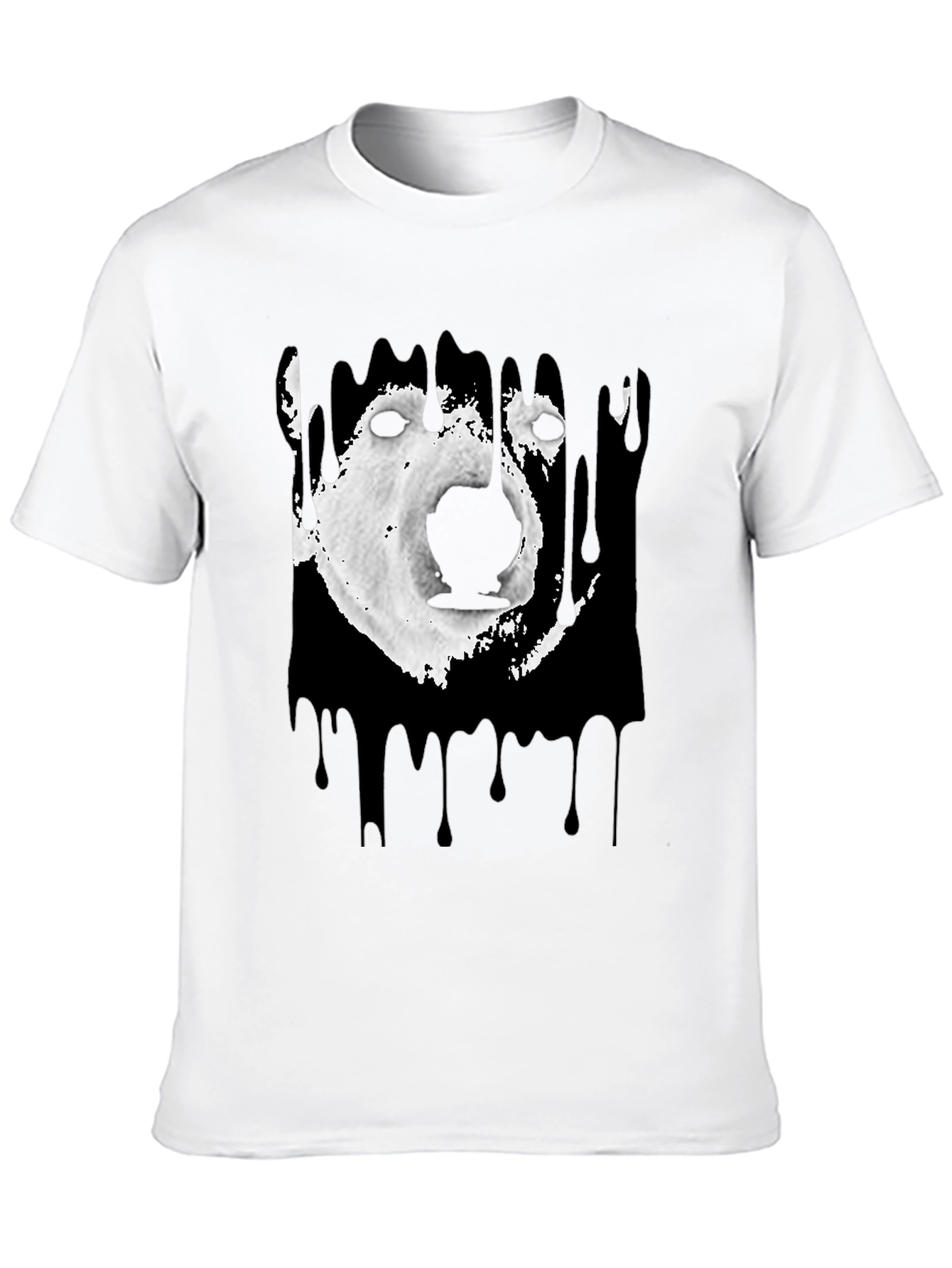 Black Polar Bear Graphic Tee - Black Cotton Blend view 10