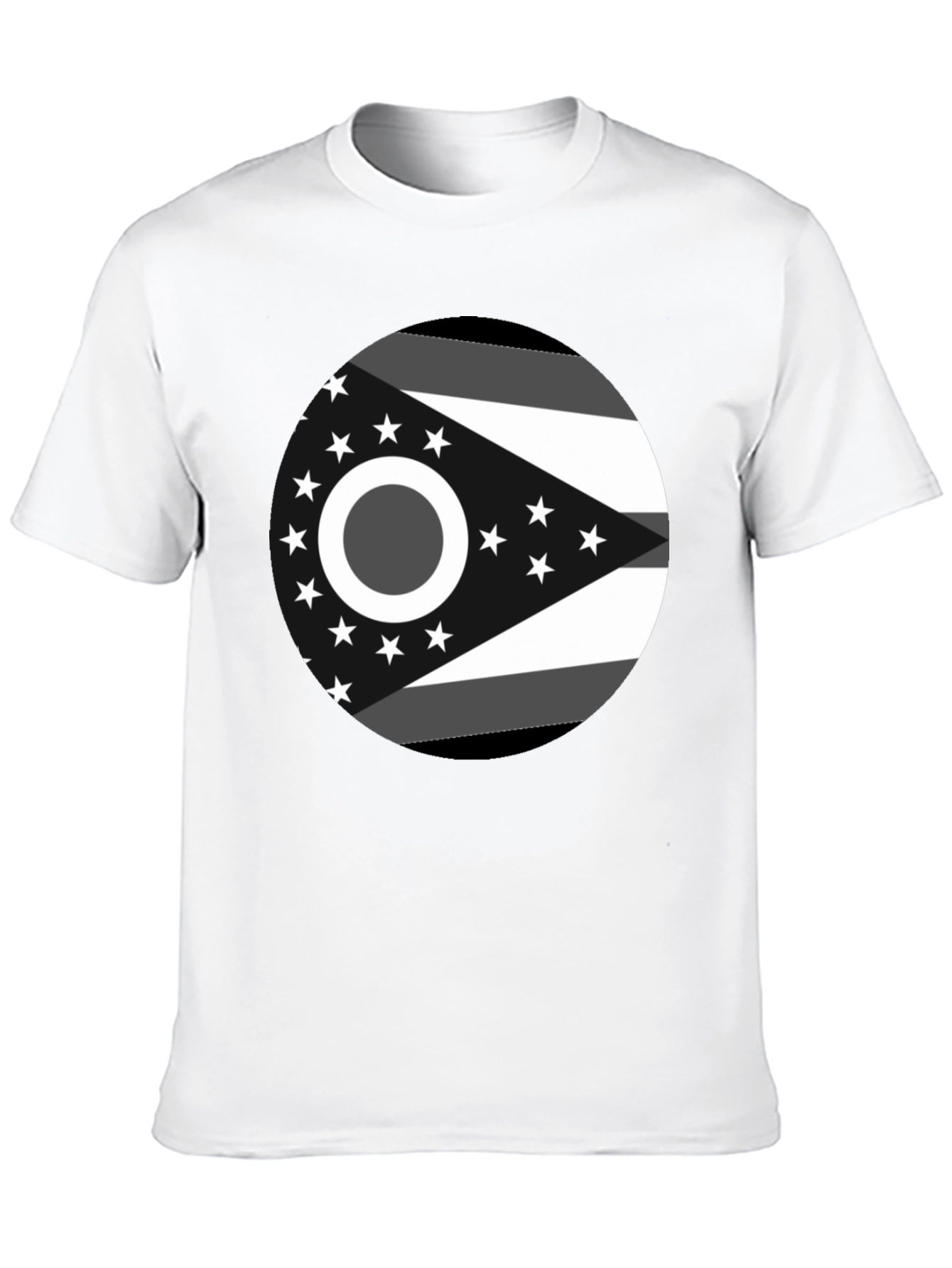 Black Ohio State Flag Graphic Tee - Black Cotton Blend view 10