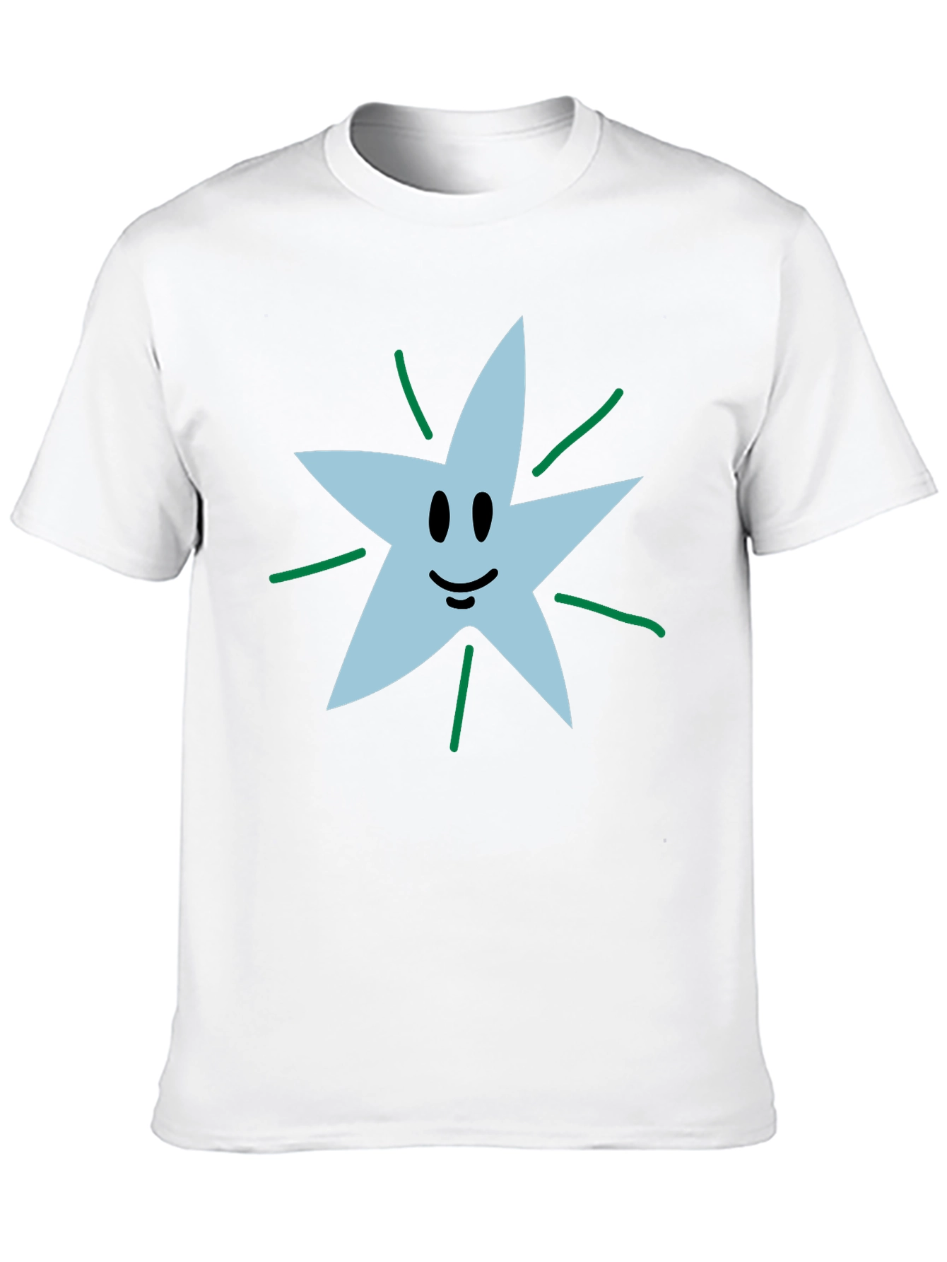Black Smiling Star Graphic Tee - Soft Cotton Blend view 10