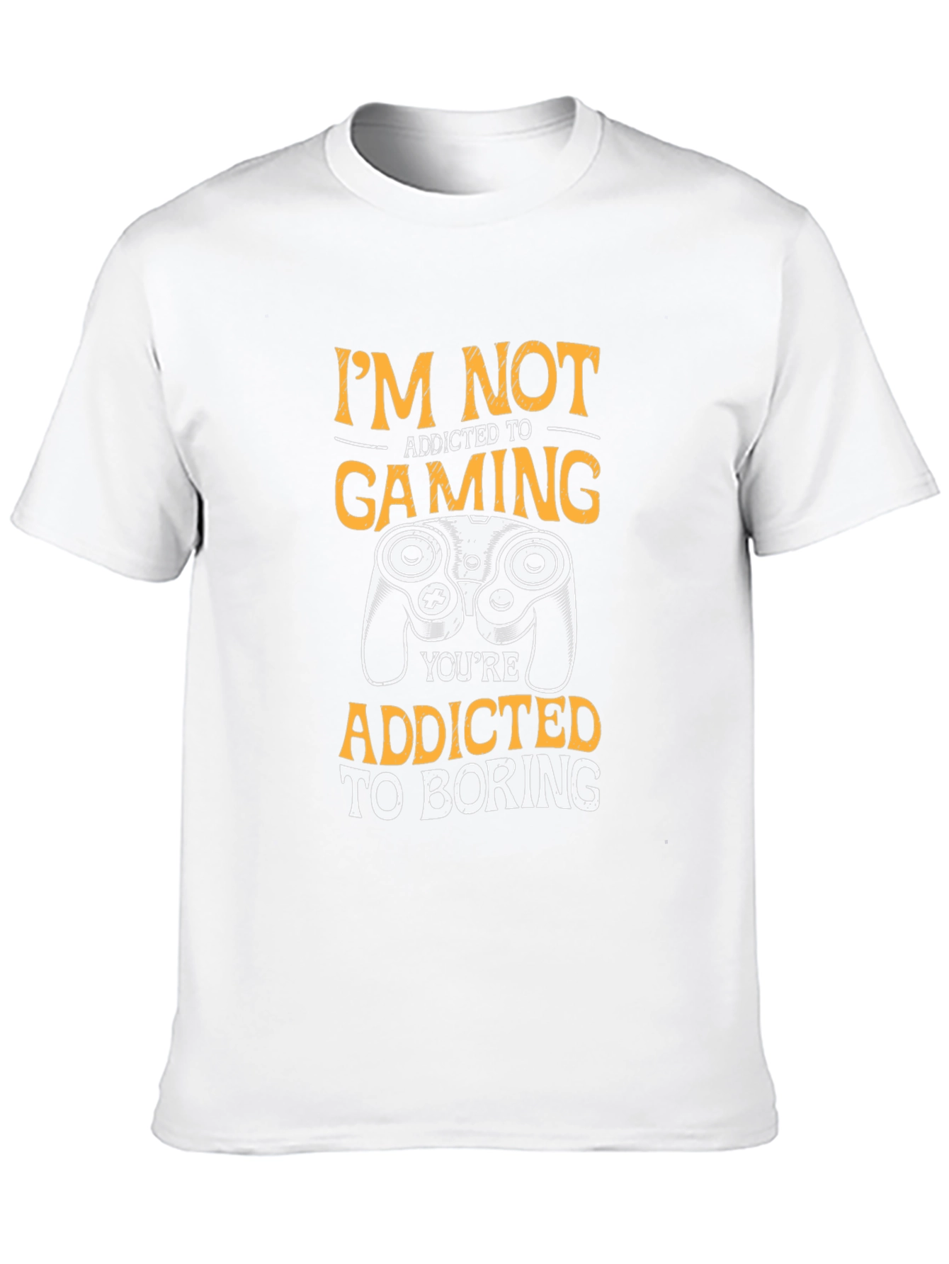 Black I'm Not Addicted to Gaming Funny Graphic Tee view 10
