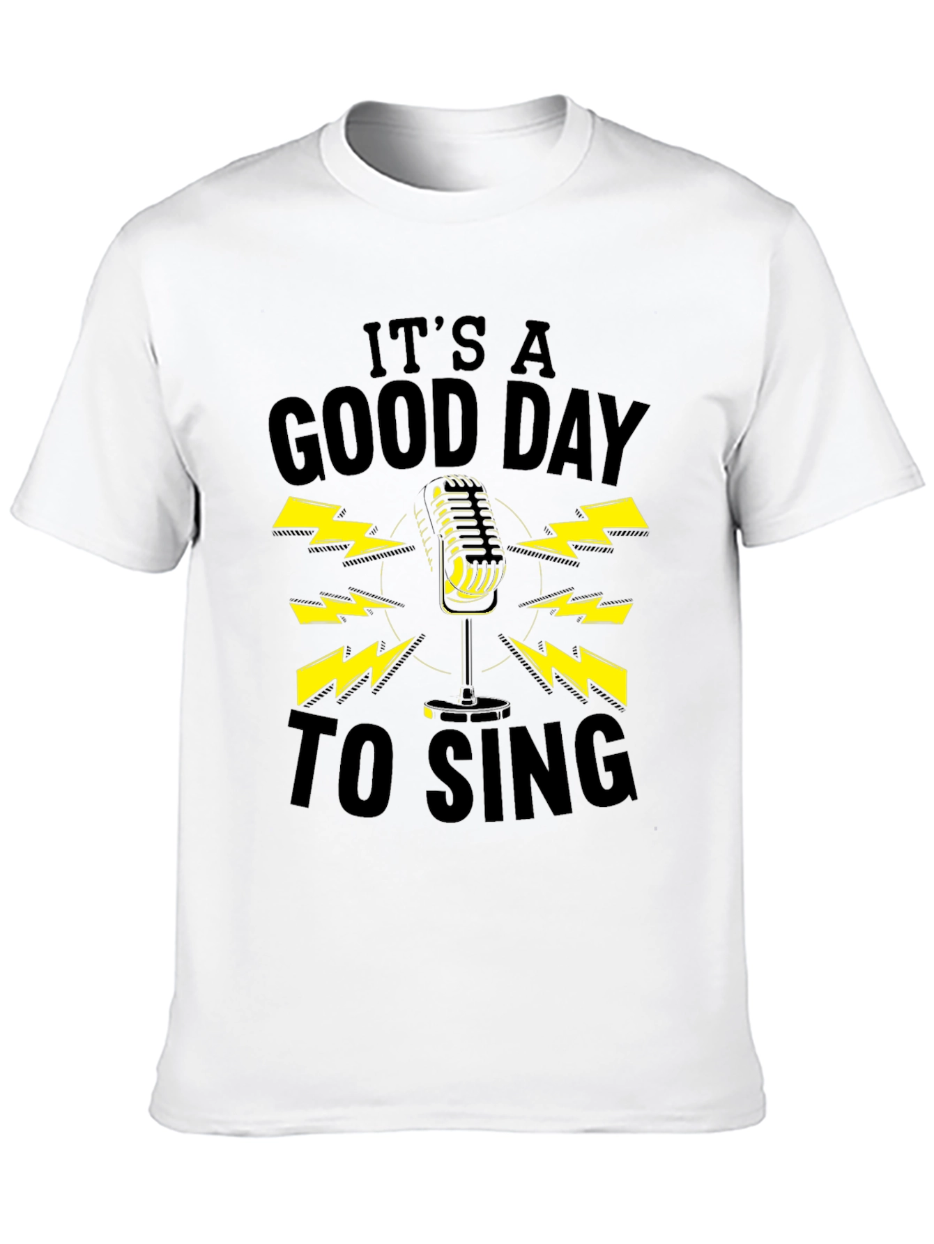 Black It's A Good Day To Sing Black Graphic Tee view 10