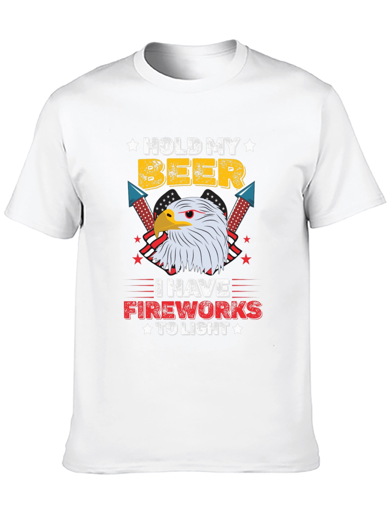 Black Hold My Beer I Have Fireworks To Light T-Shirt view 10