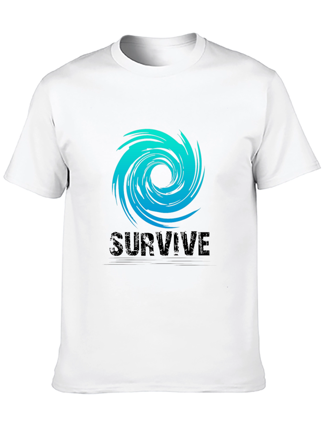 Black Survive Graphic Tee - Black Cotton Blend view 10