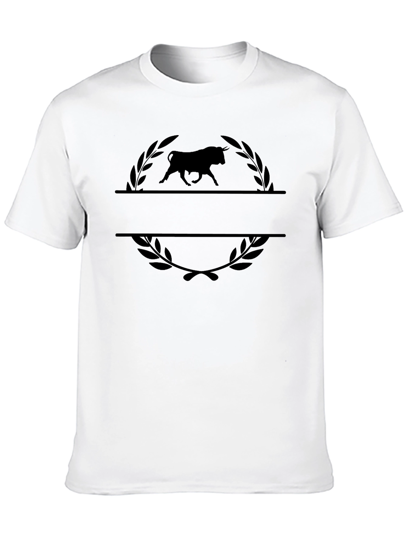 Black Bull Emblem Tee - Classic Black Graphic T-Shirt view 10