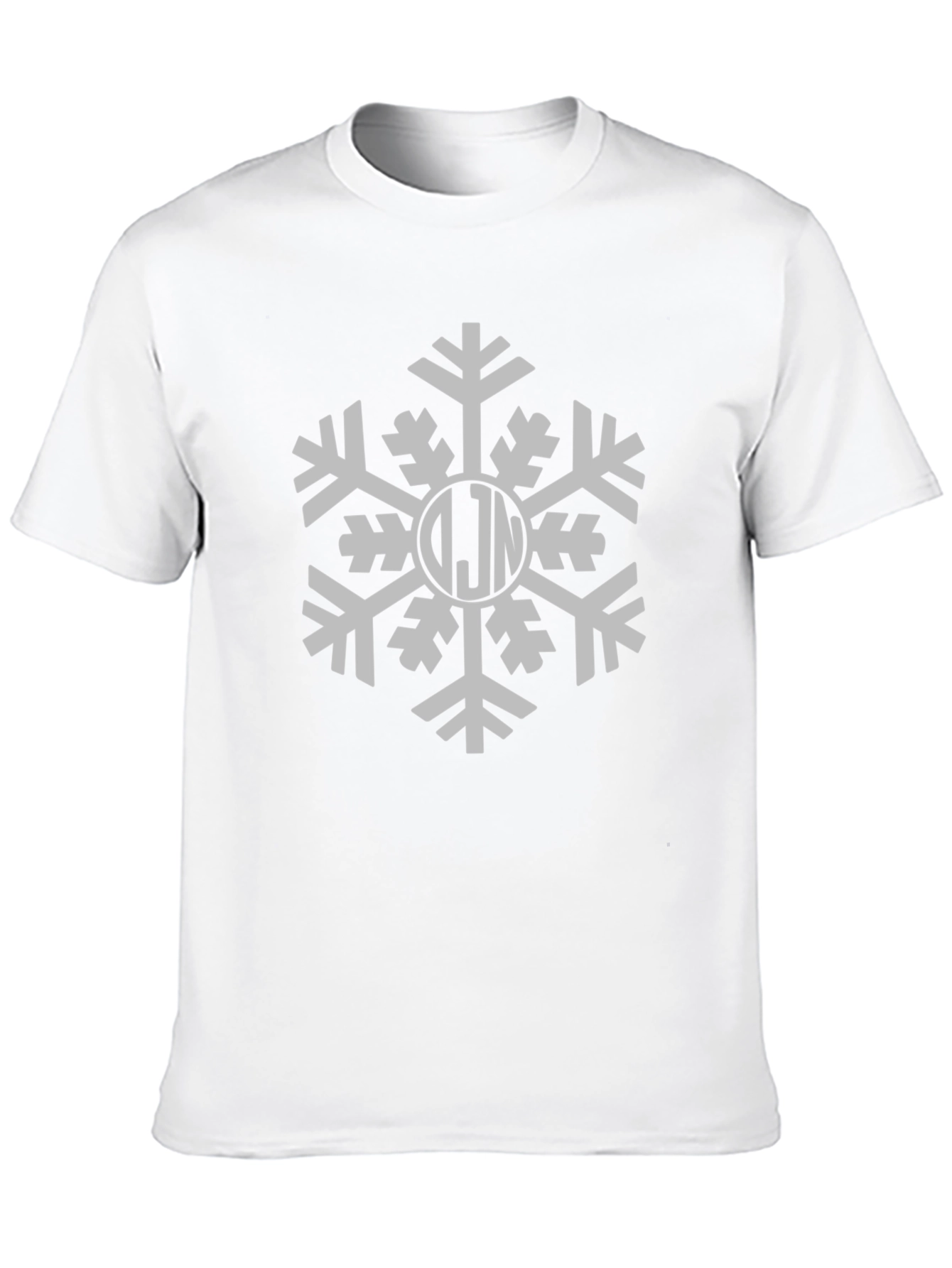 Black Monogrammed Snowflake Graphic Tee - Black view 10