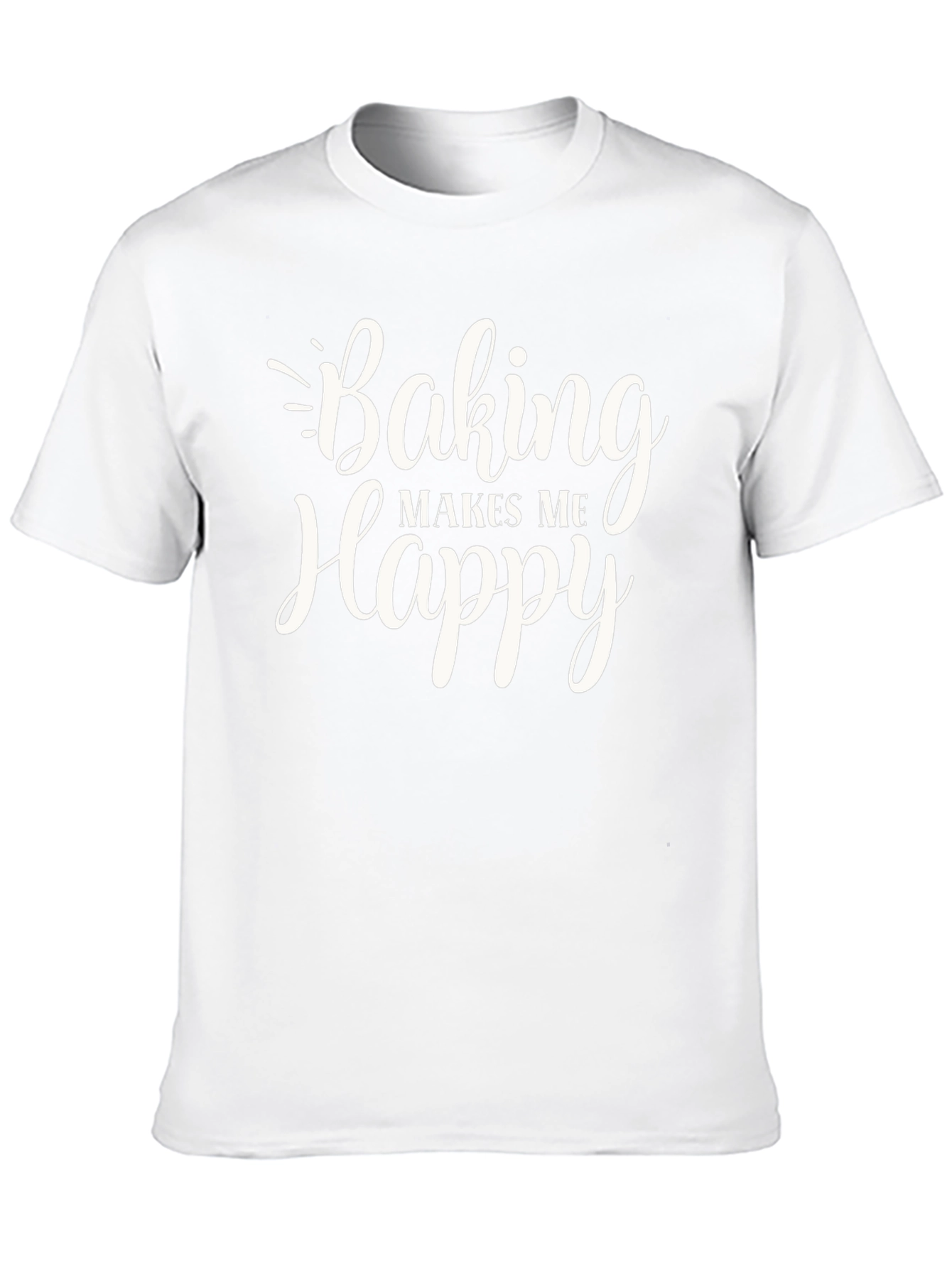 Black Baking Makes Me Happy Black T-Shirt view 10