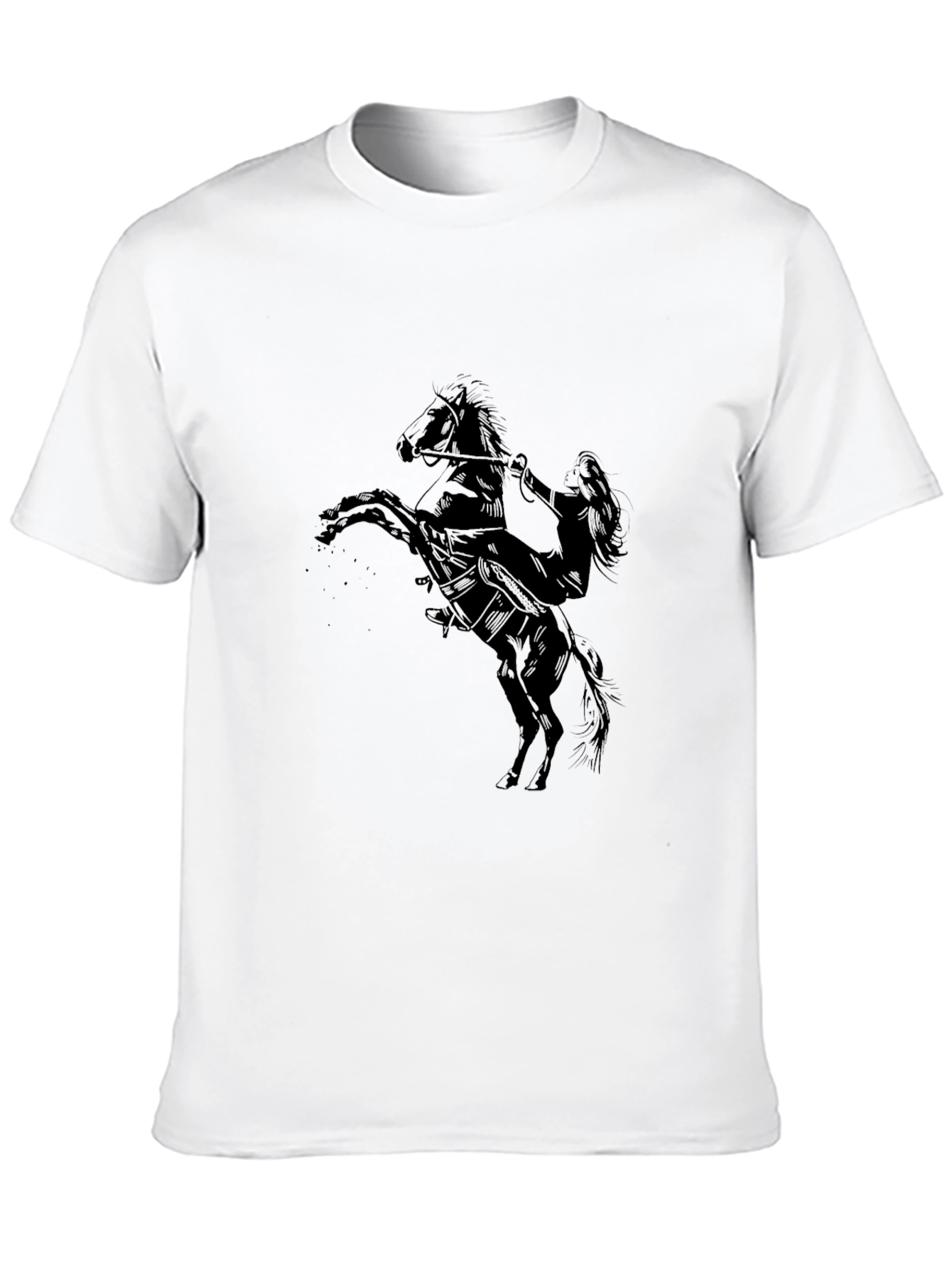 Black Black Tee with Equestrian Graphic view 10