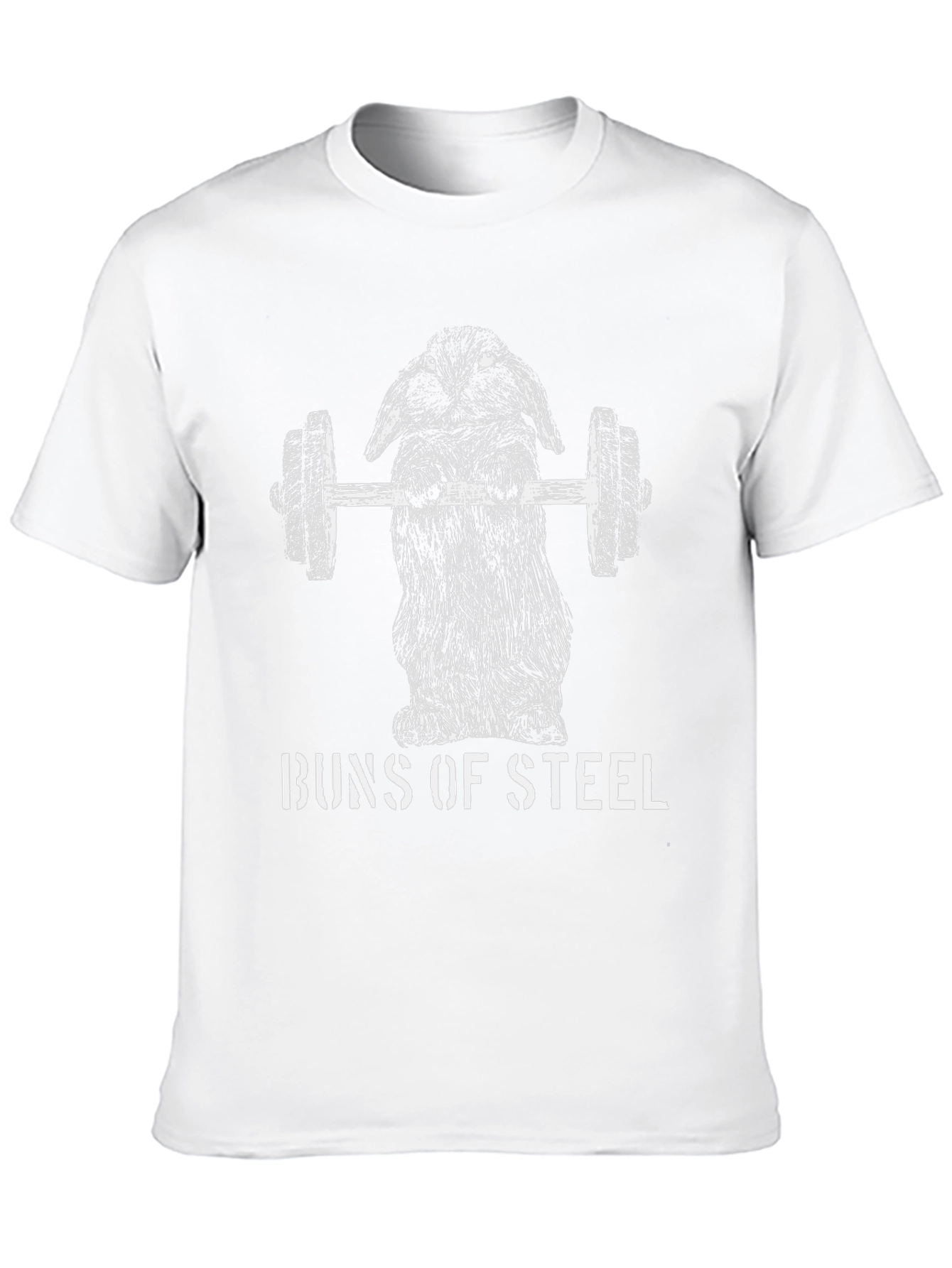 Black Buns of Steel T-Shirt - Funny Gym Bunny Workout Tee view 10