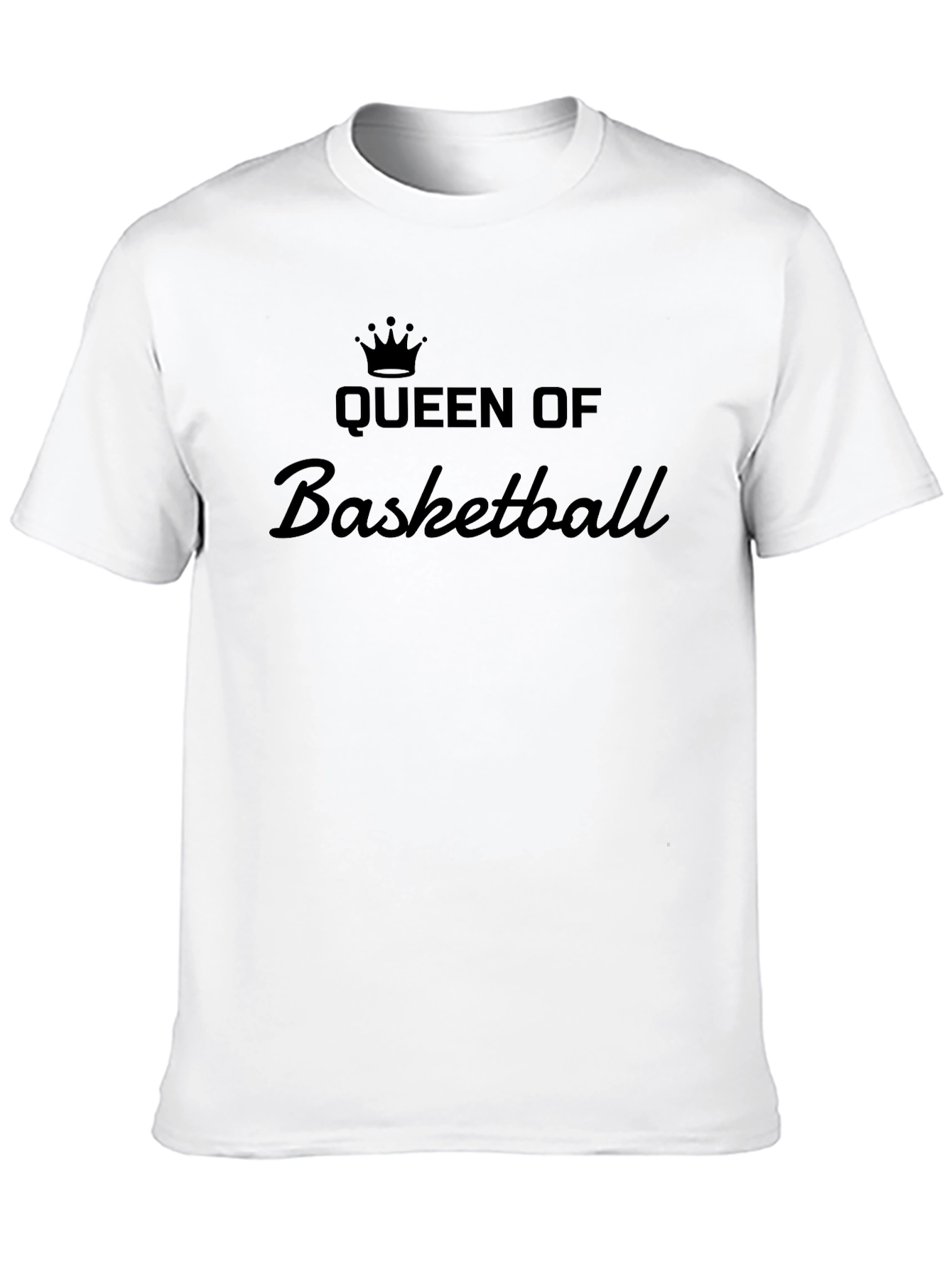 Black Queen of Basketball T-Shirt - Black view 10