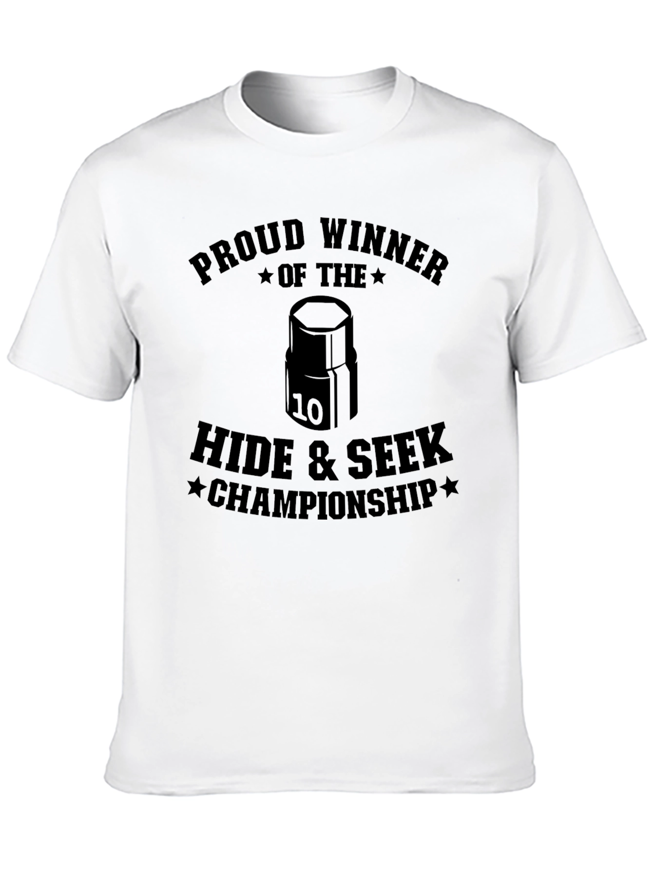Black Proud Winner Hide & Seek Championship T-Shirt view 10