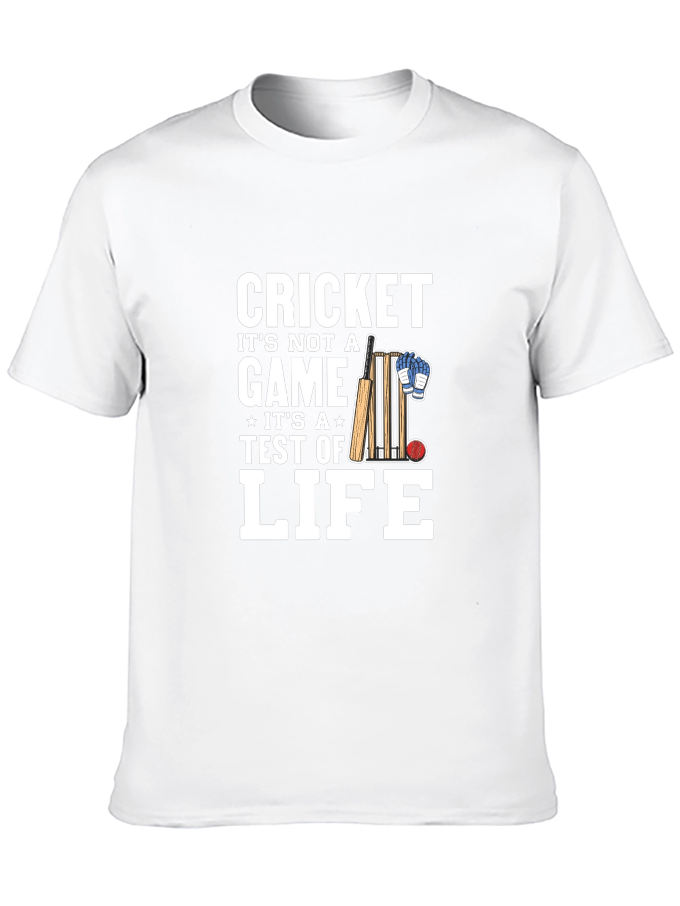 Black Cricket is Life Men's Black T-Shirt view 10