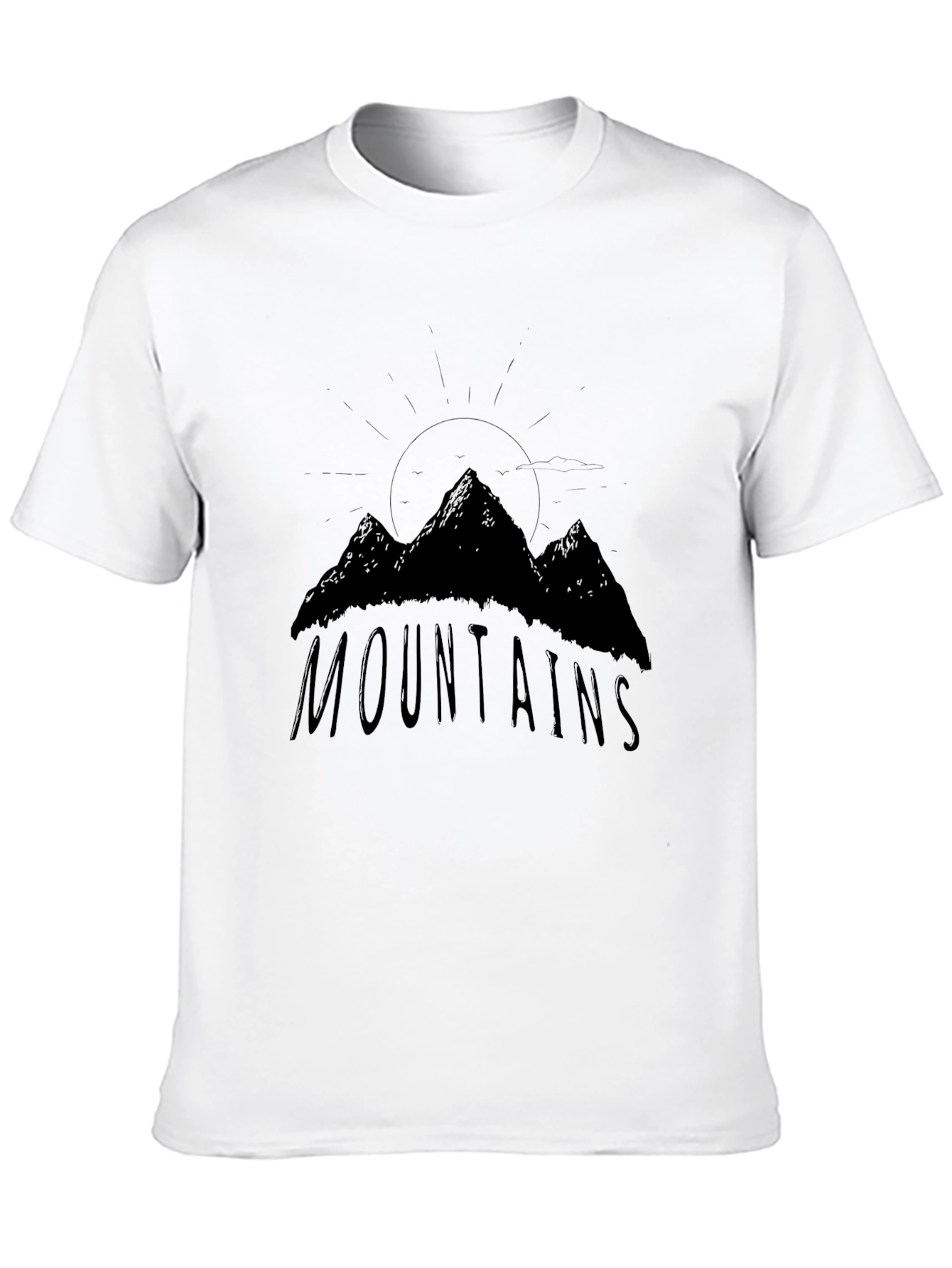 Black Mountains Graphic Print Black T-Shirt view 10
