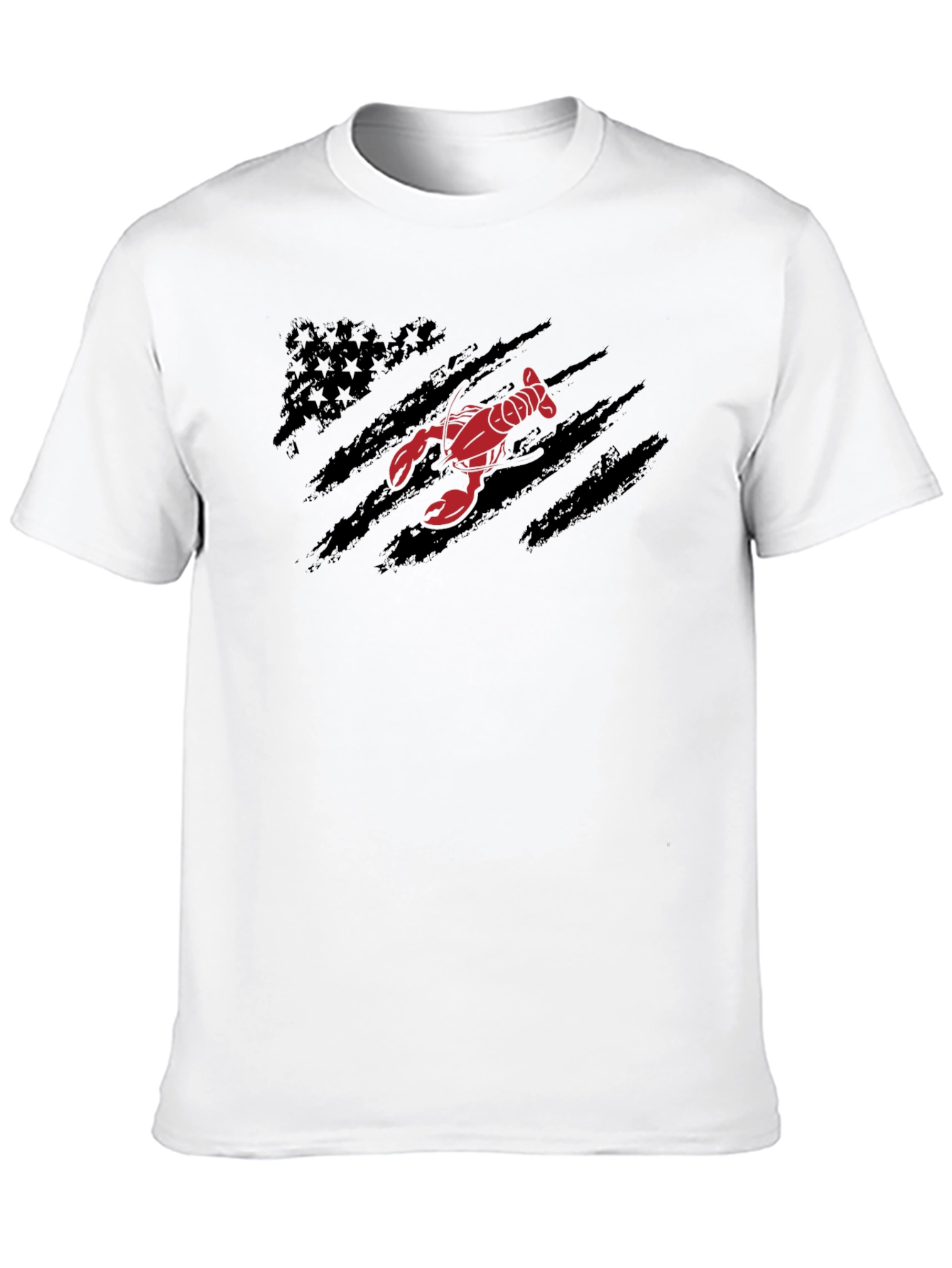 Black Lobster American Flag T-Shirt view 10