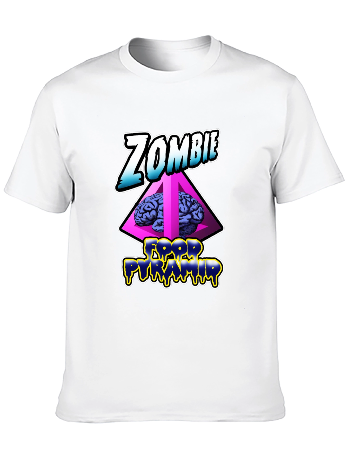 Zombie Food Pyramid Black Graphic Tee - 10