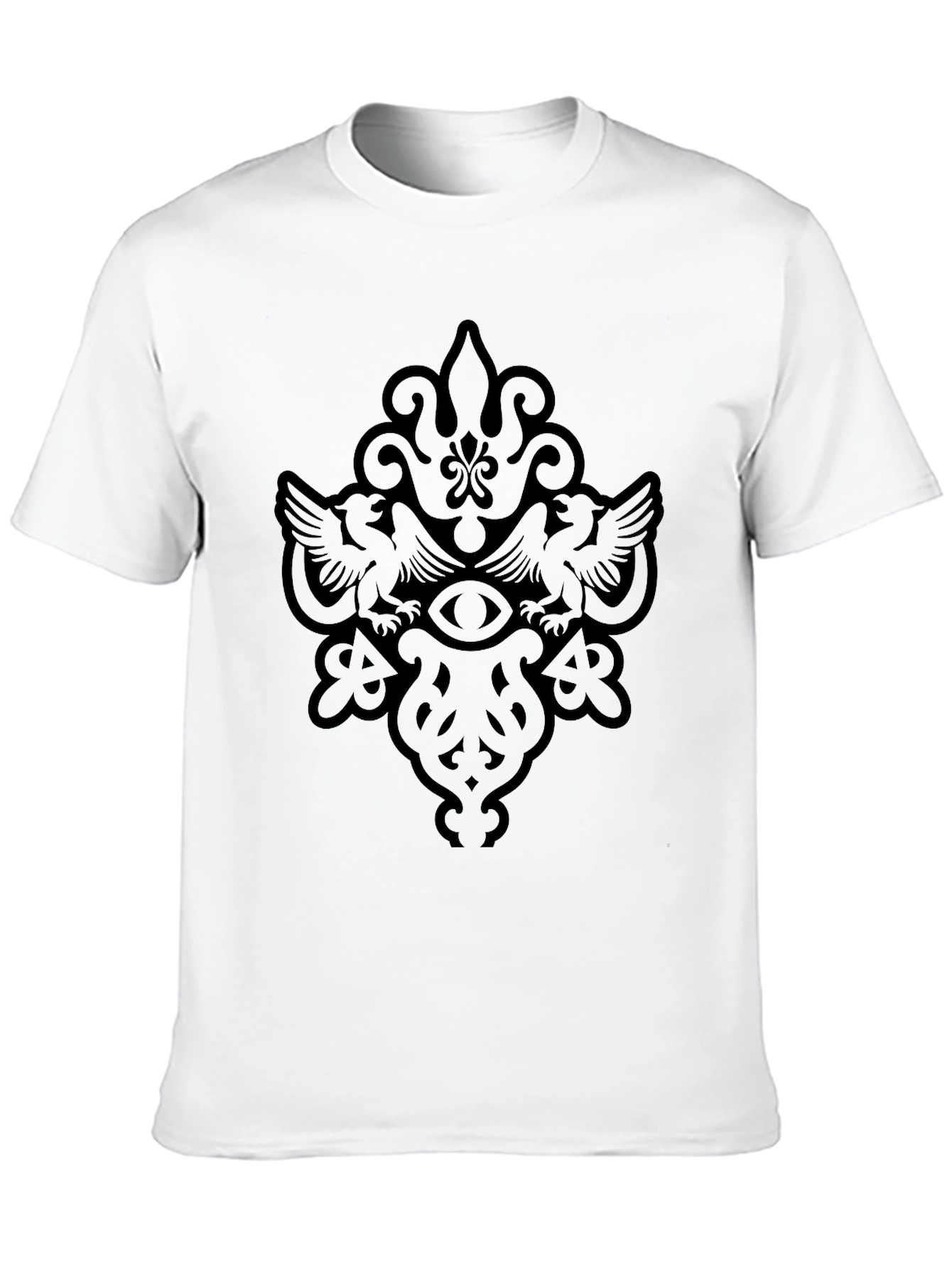 Black Black Graphic Tee: Mystical Emblem T-Shirt view 10