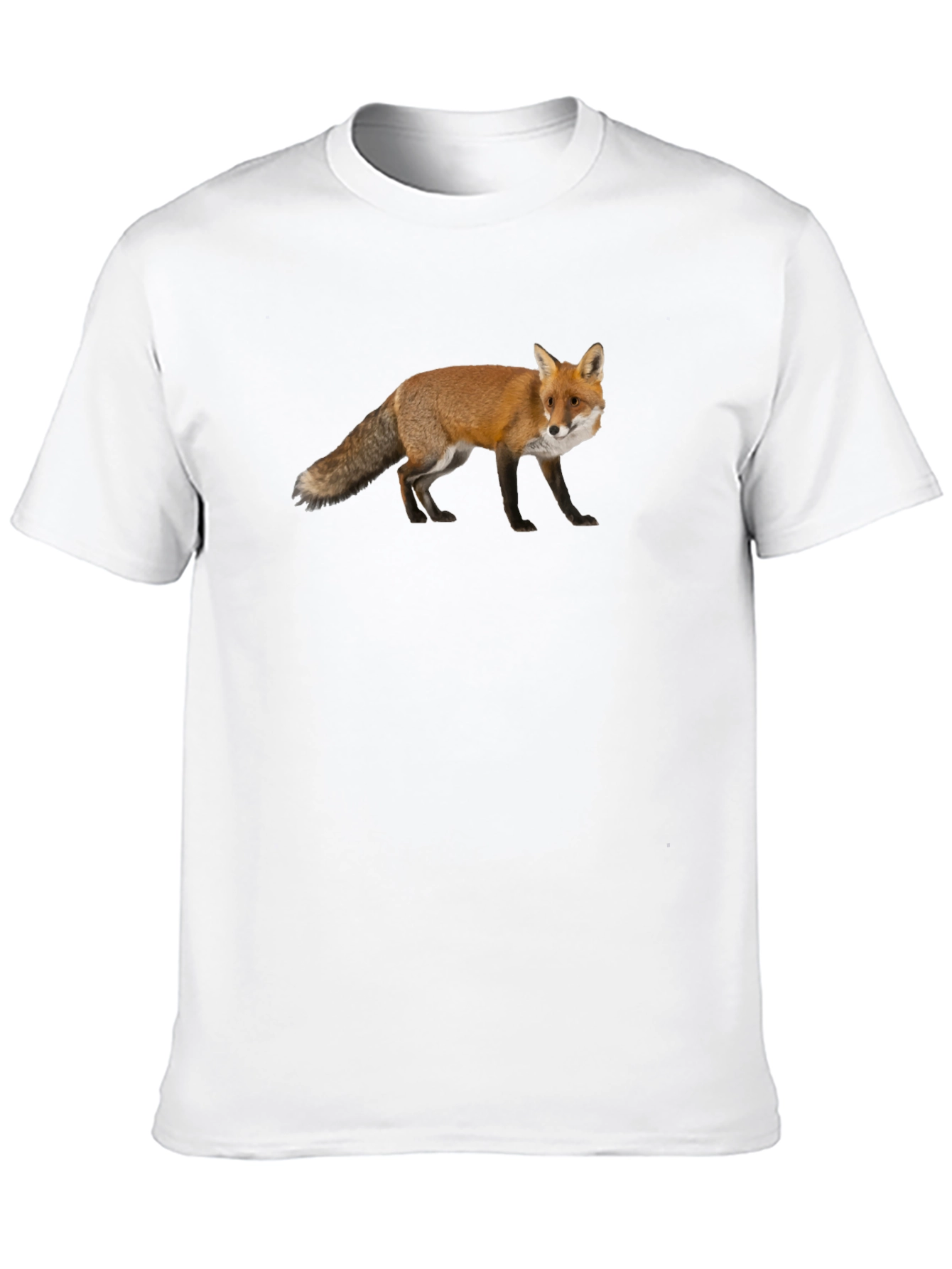 Black Fox Graphic Print Black Crew Neck T-Shirt view 10