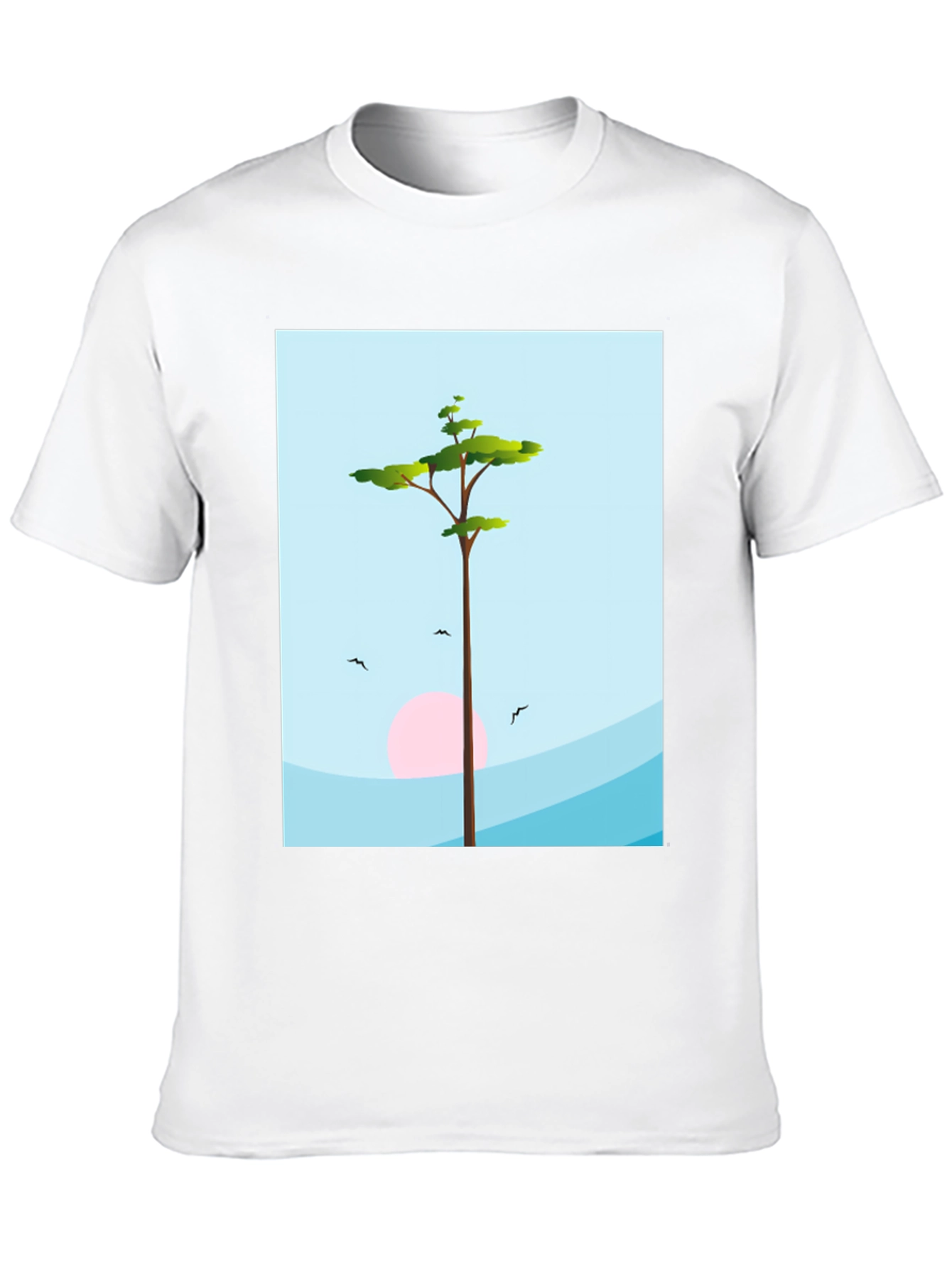 Black Nature Scene Graphic Tee - Black view 10