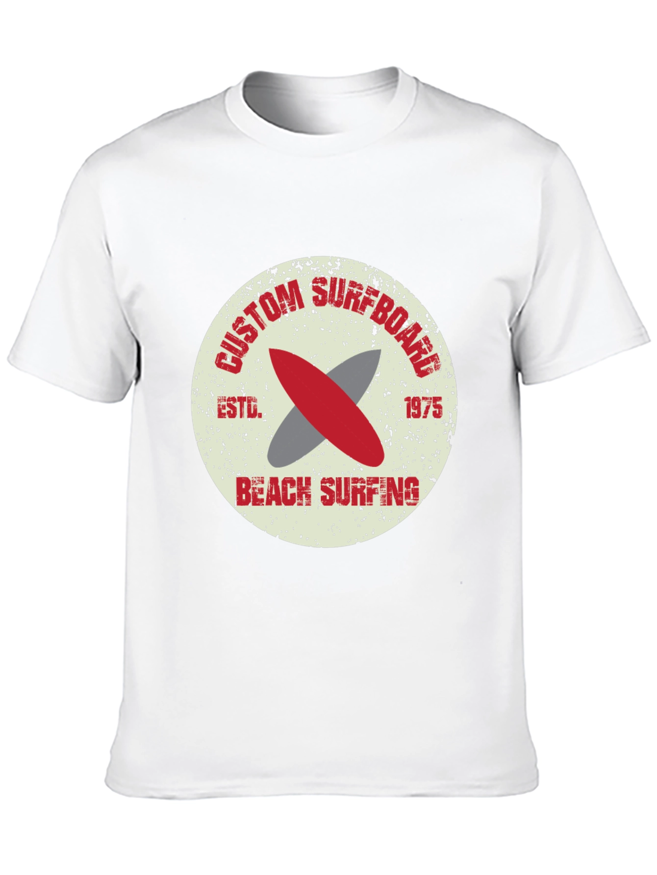 Black Custom Surfboard Beach Surfing Graphic T-Shirt view 10