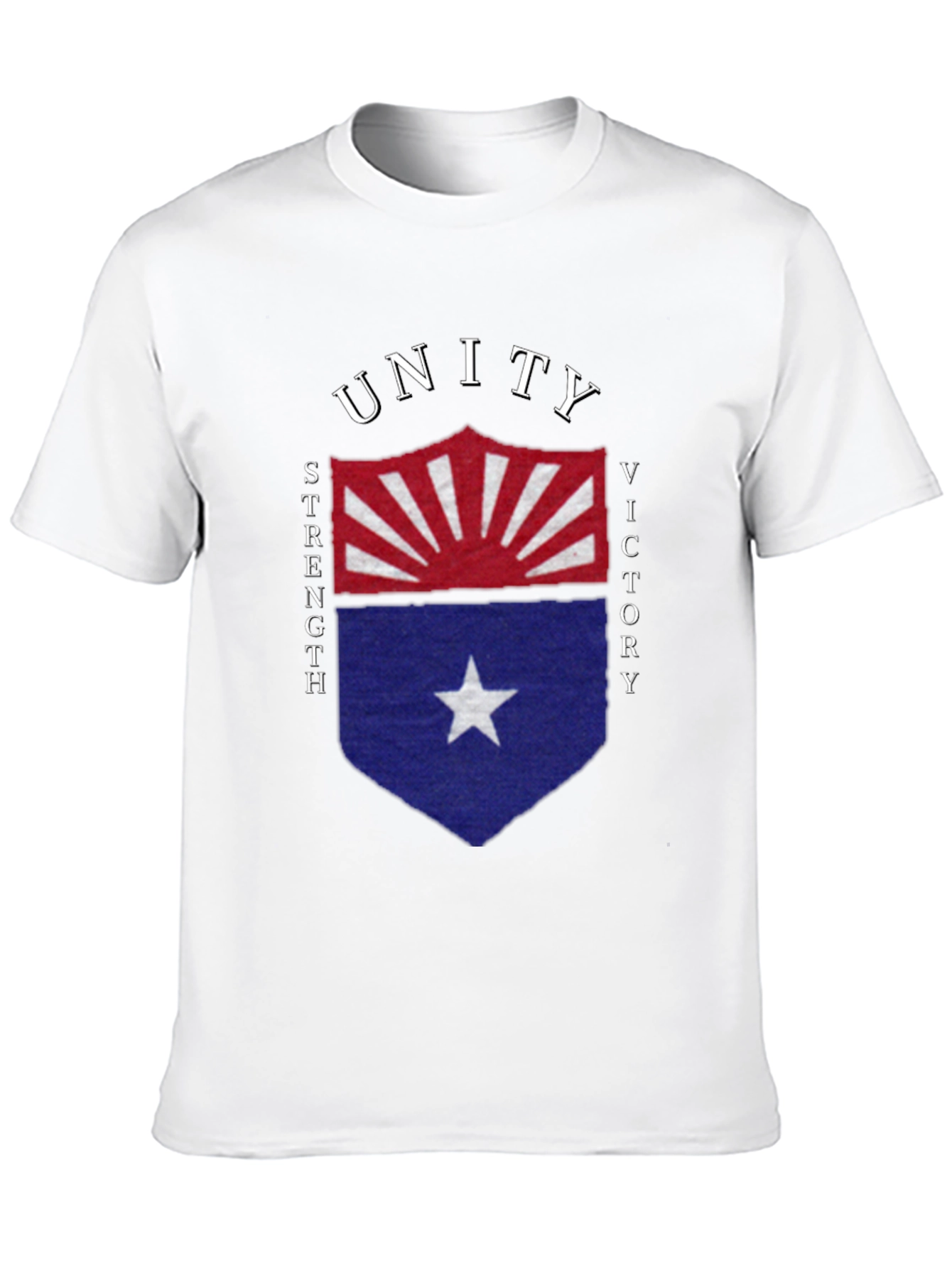 Black Unity Strength Victory Shield Graphic Tee - Soft Cotton Blend view 10