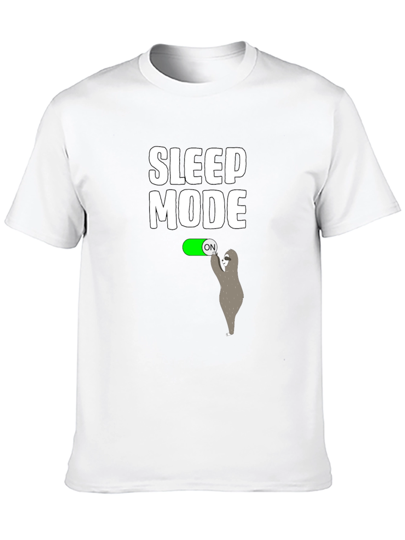 Black Sleep Mode Activated Sloth T-Shirt view 10