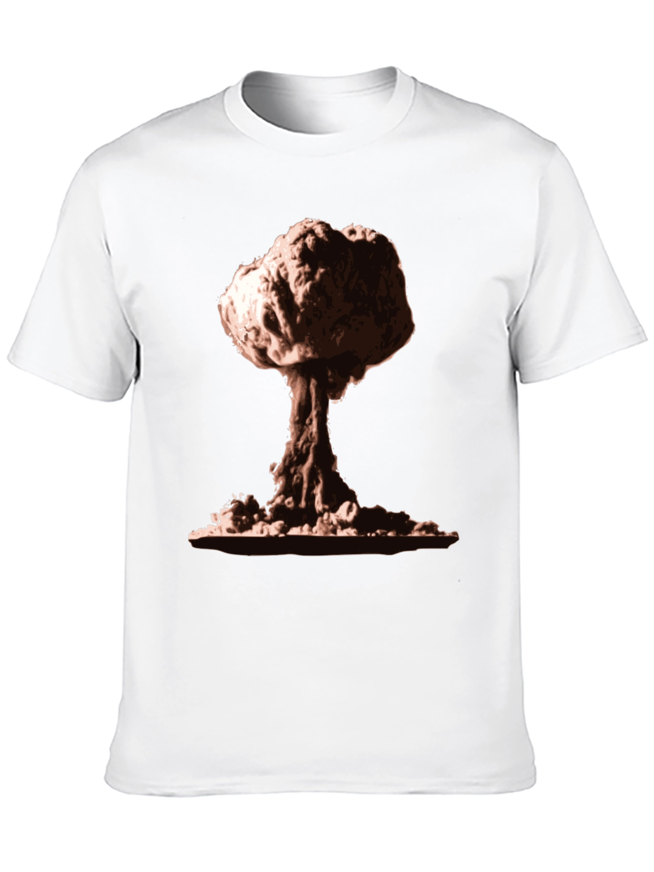 Black Mushroom Cloud Graphic Tee - Nuclear Bomb Design view 10