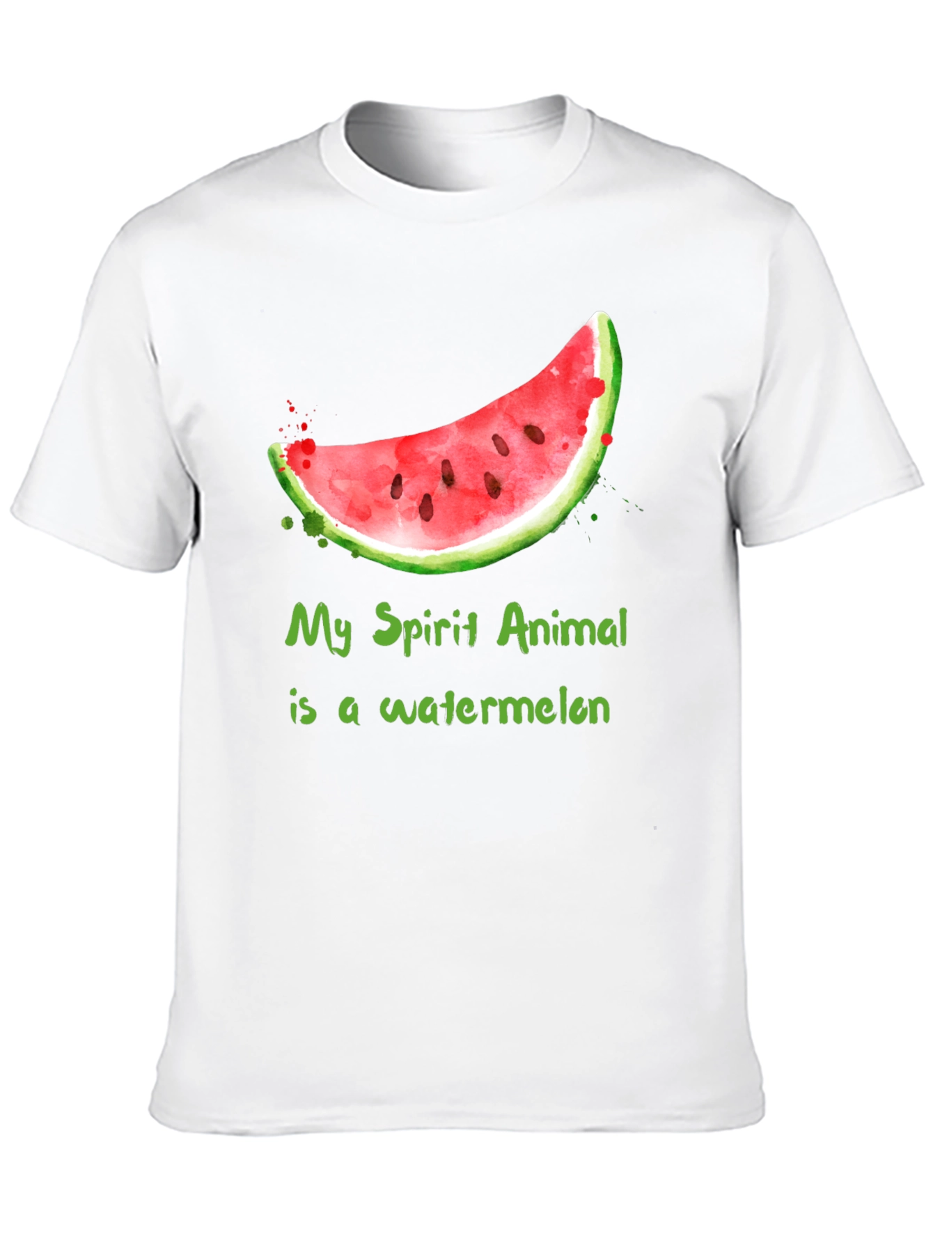Black Watermelon Spirit Animal T-Shirt - Funny Fruit Tee view 10