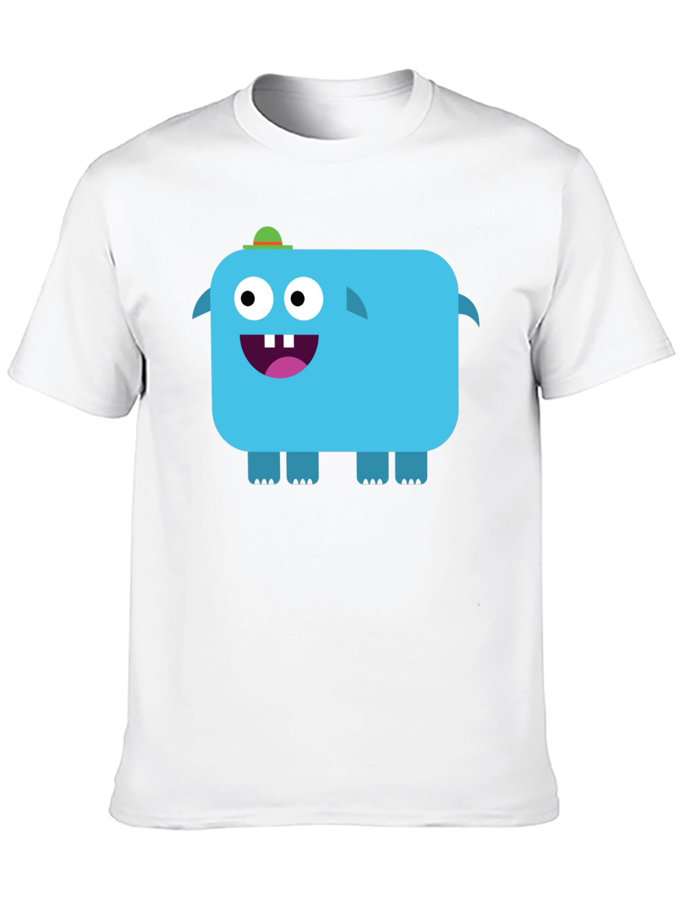 Black Funky Blue Monster Graphic Tee - Black Unisex T-Shirt view 10