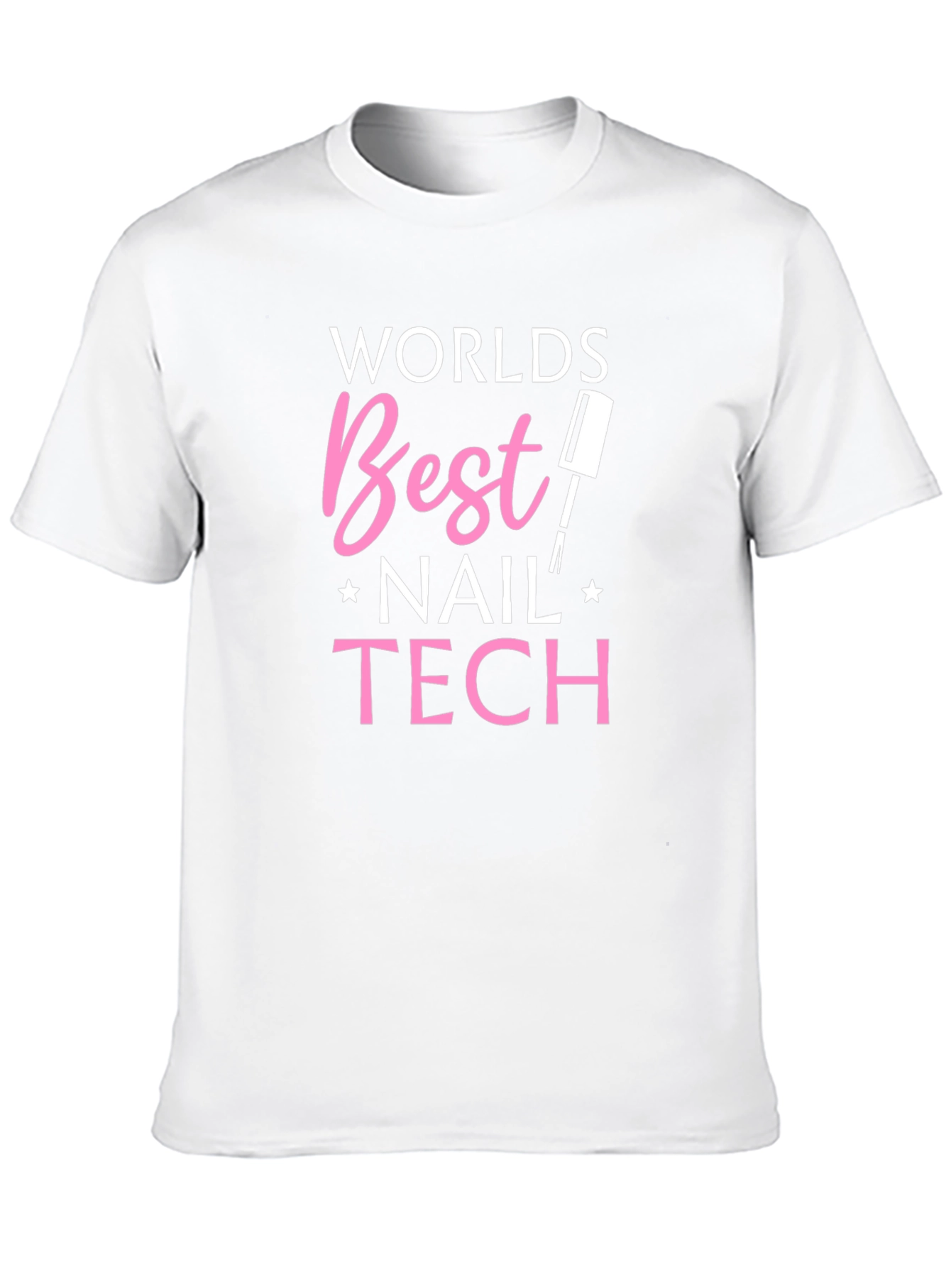Black World's Best Nail Tech T-Shirt - Black view 10