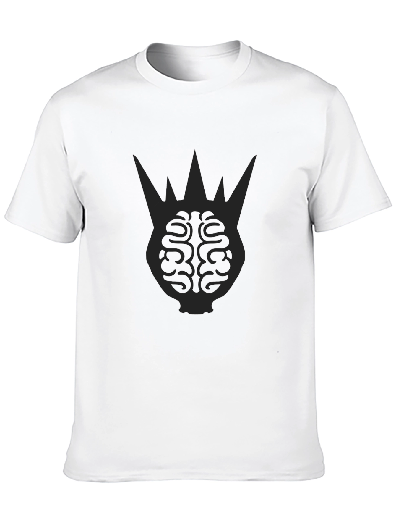 Black Brain Crown Graphic Tee - Black view 10