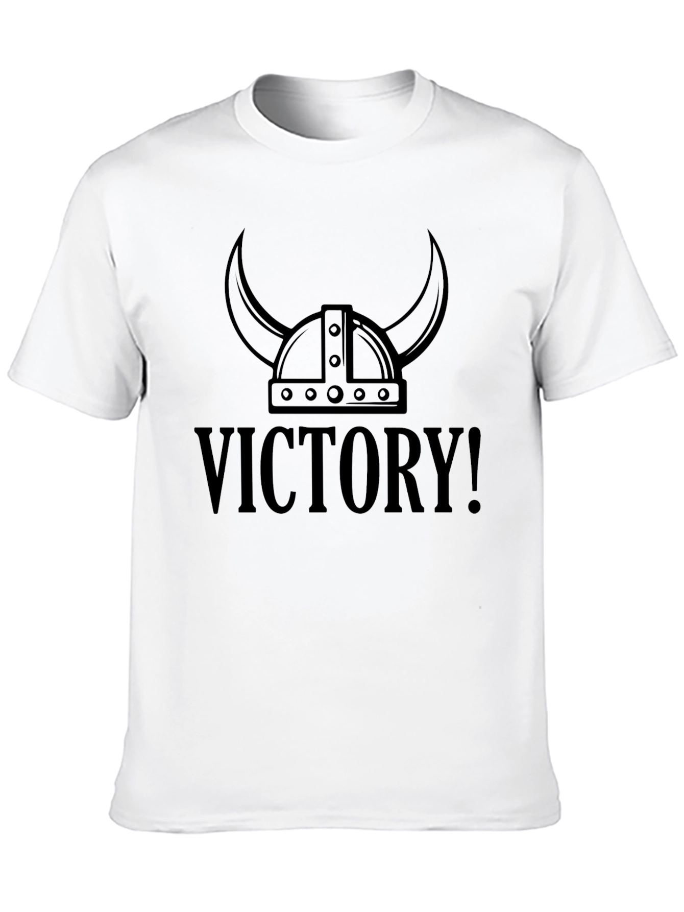 Black Victory! Viking Helmet Graphic T-Shirt view 10