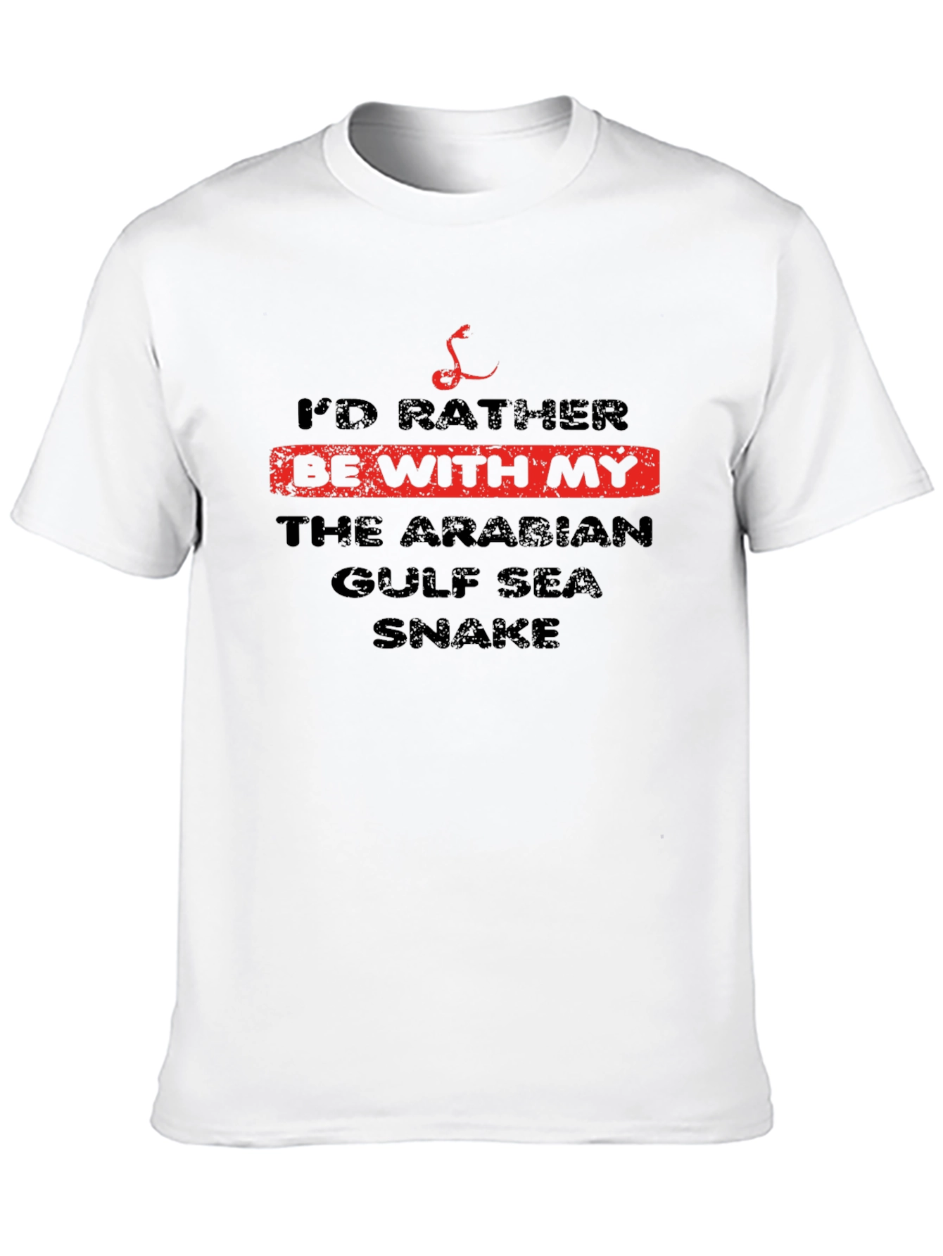 Black I'd Rather Be With My Arabian Gulf Sea Snake T-Shirt view 10