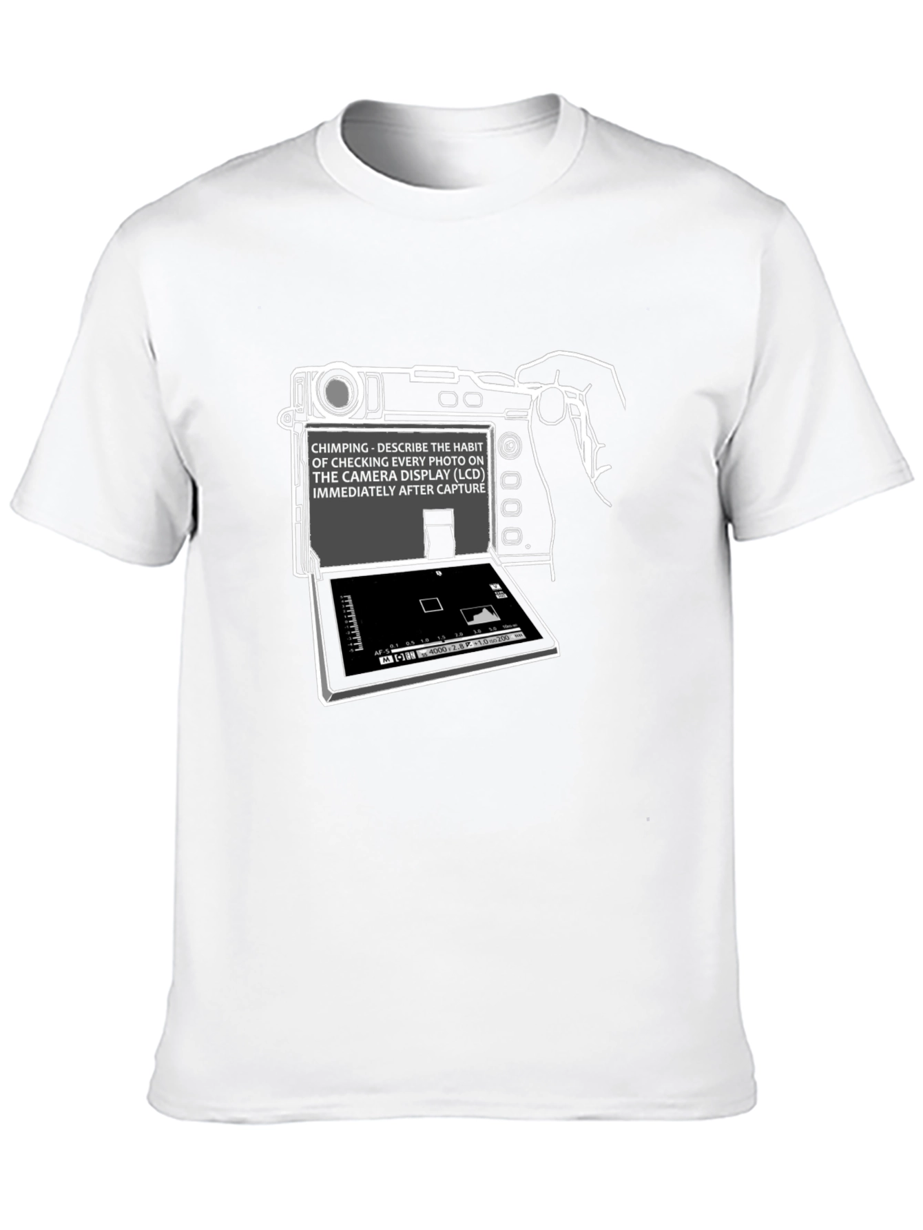 Black Camera Chimping Graphic Tee - Photographer's Humor view 10
