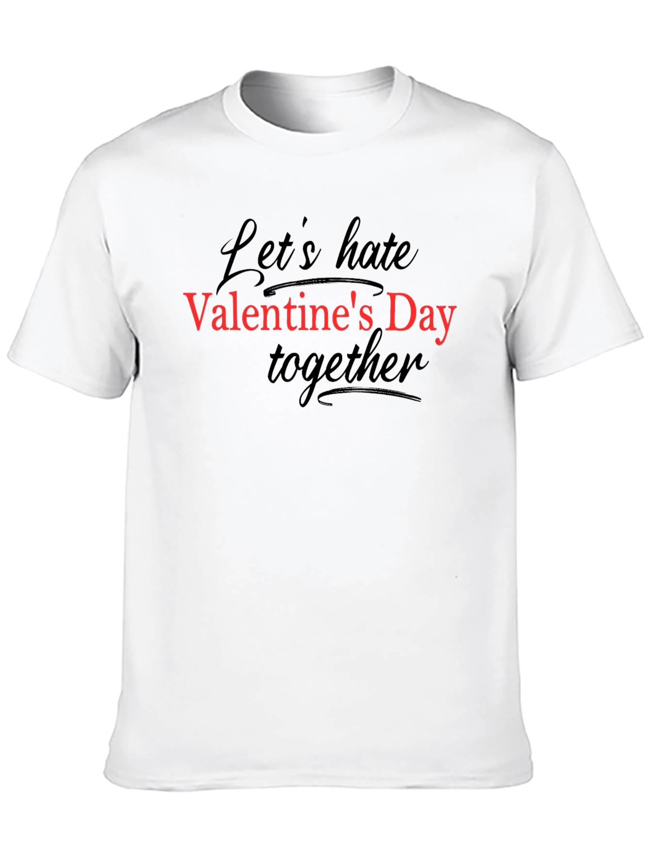 Black Anti-Valentine's Day Graphic Tee - Black view 10