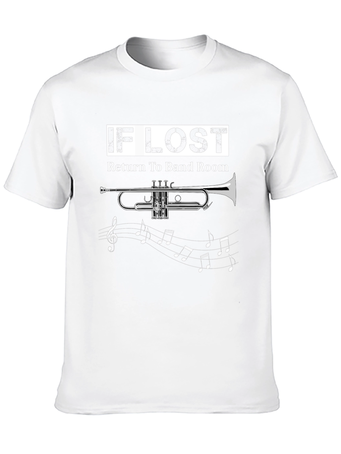 Black If Lost Return to Band Room T-Shirt view 10