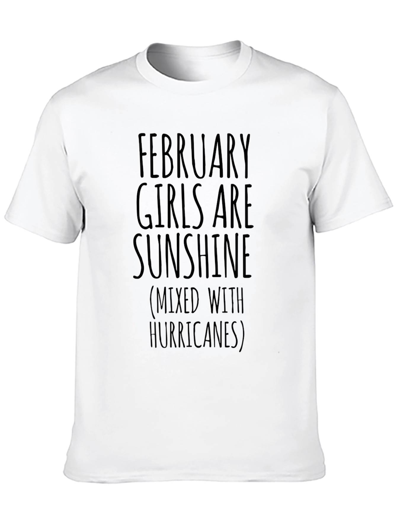 Black February Girl Sunshine Black T-Shirt view 10