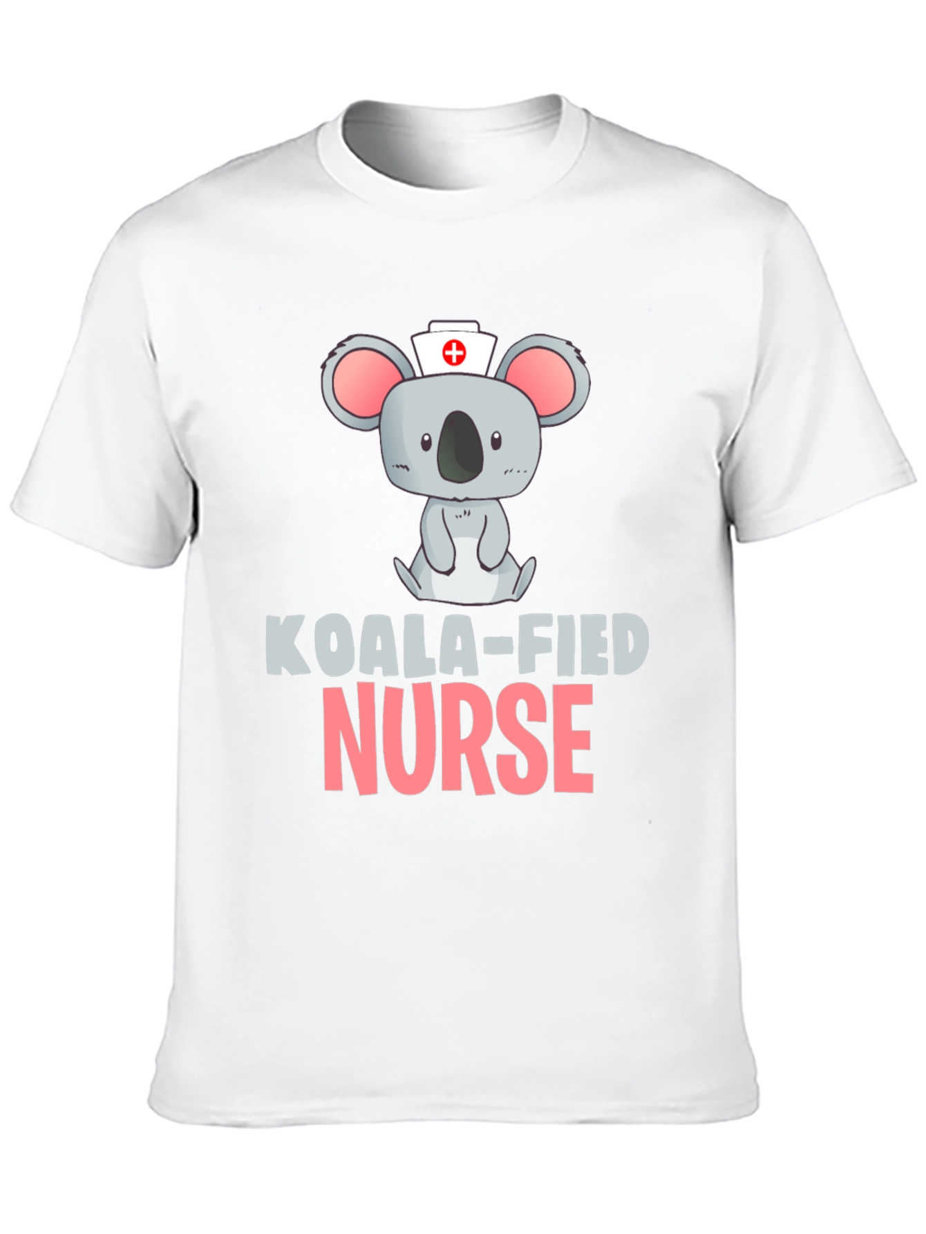 Black Koala-fied Nurse Black T-Shirt view 10