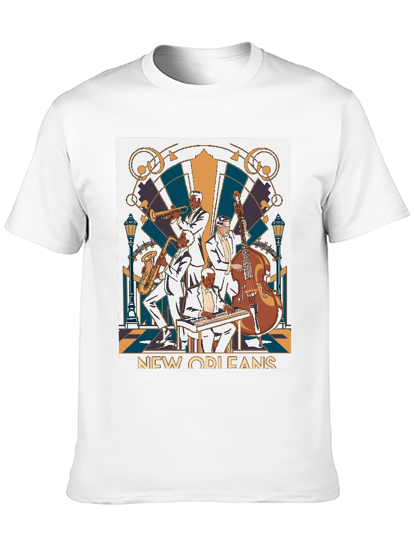 Black New Orleans Jazz Band T-Shirt - Black view 10