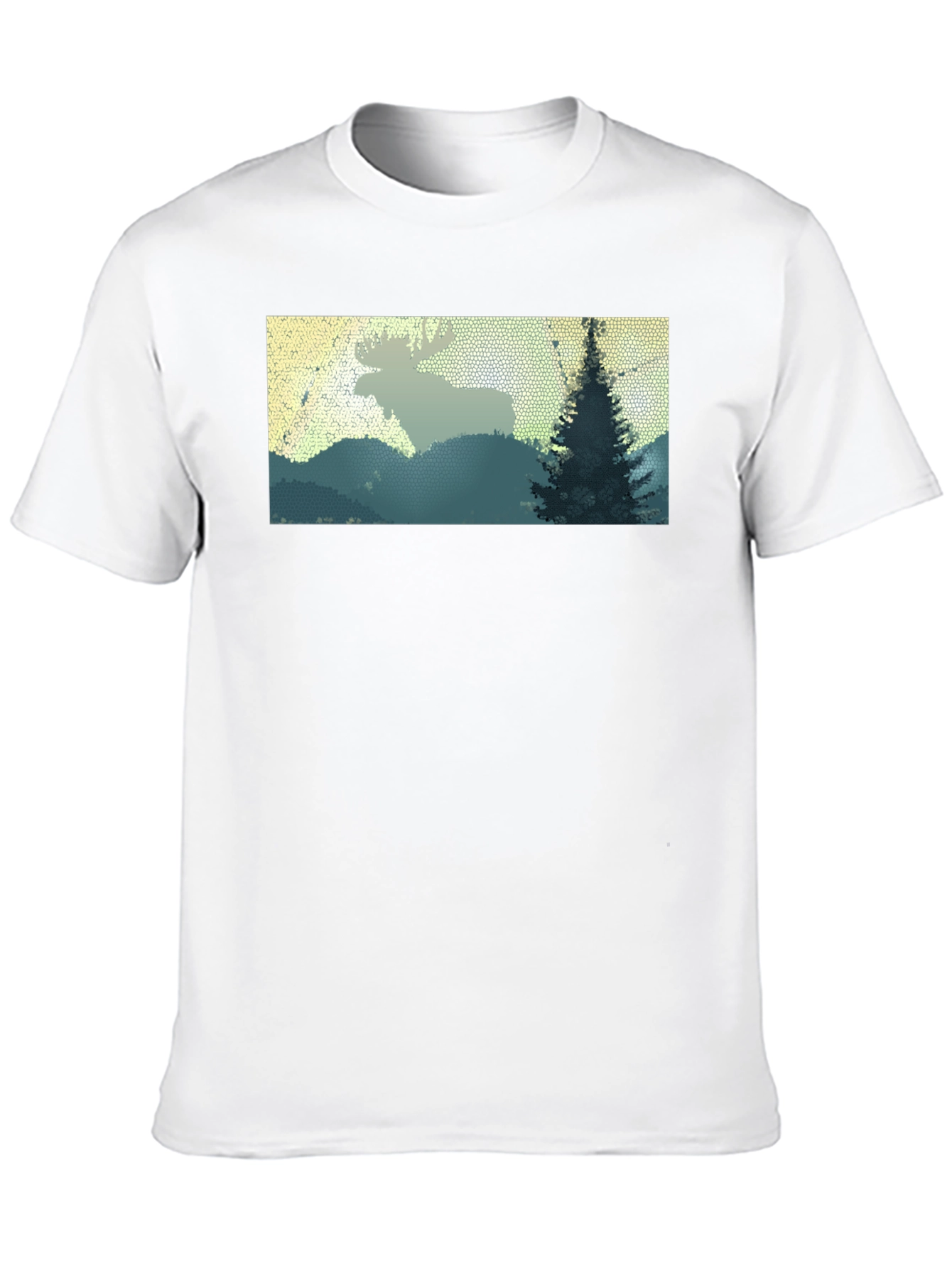 Black Moose Landscape Graphic Tee - Nature Inspired Shirt view 10