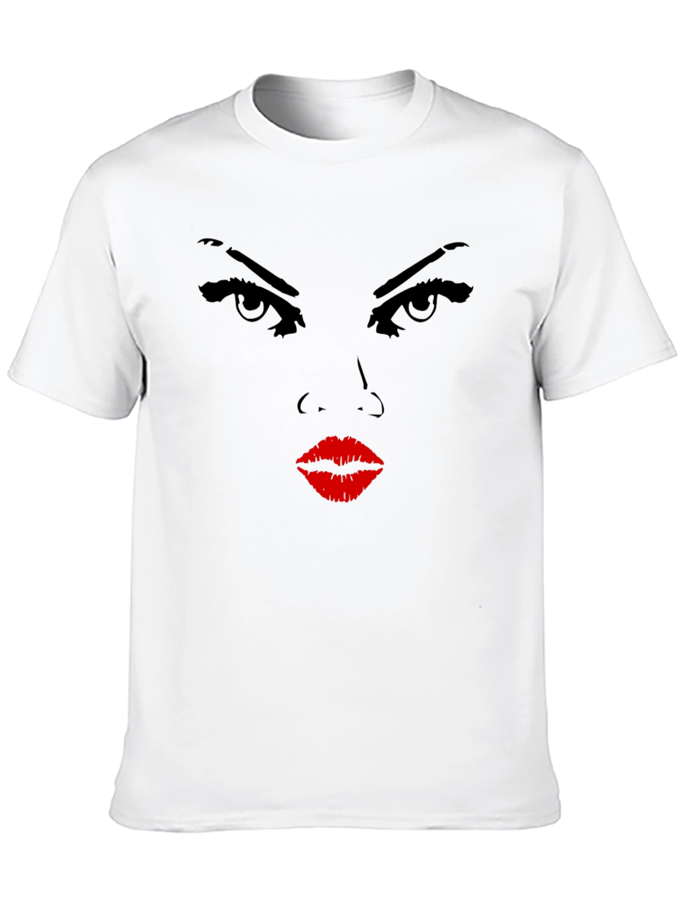 Black Intense Stare Graphic Black T-Shirt view 10