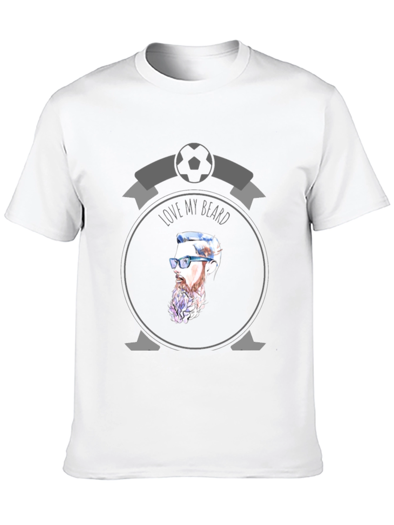 Black Love My Beard Graphic T-Shirt - Soccer Fan Style view 10