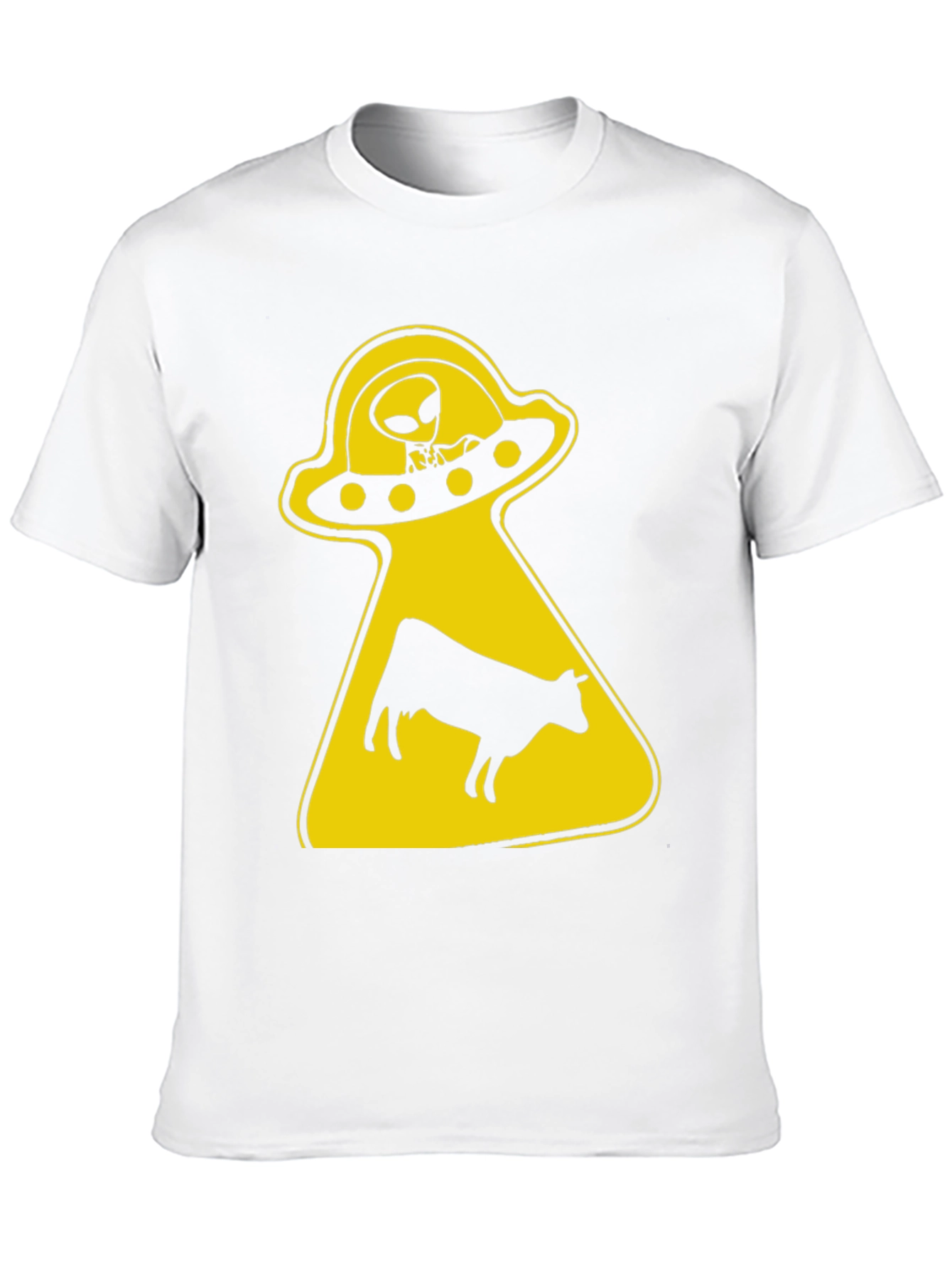 Black Alien Abduction Graphic Tee - Black Cotton T-Shirt view 10