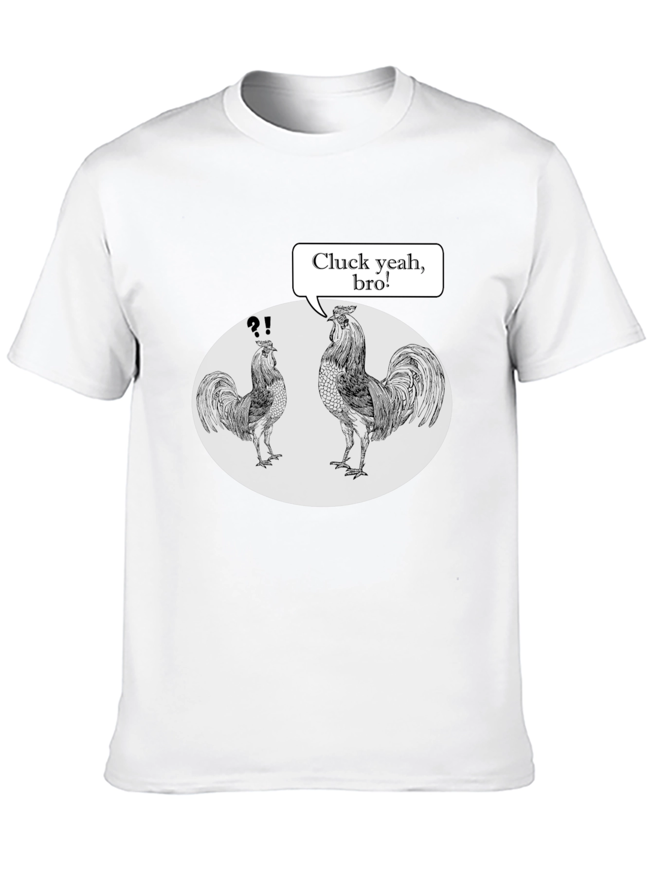 Black Cluck Yeah, Bro! Rooster Graphic Tee view 10