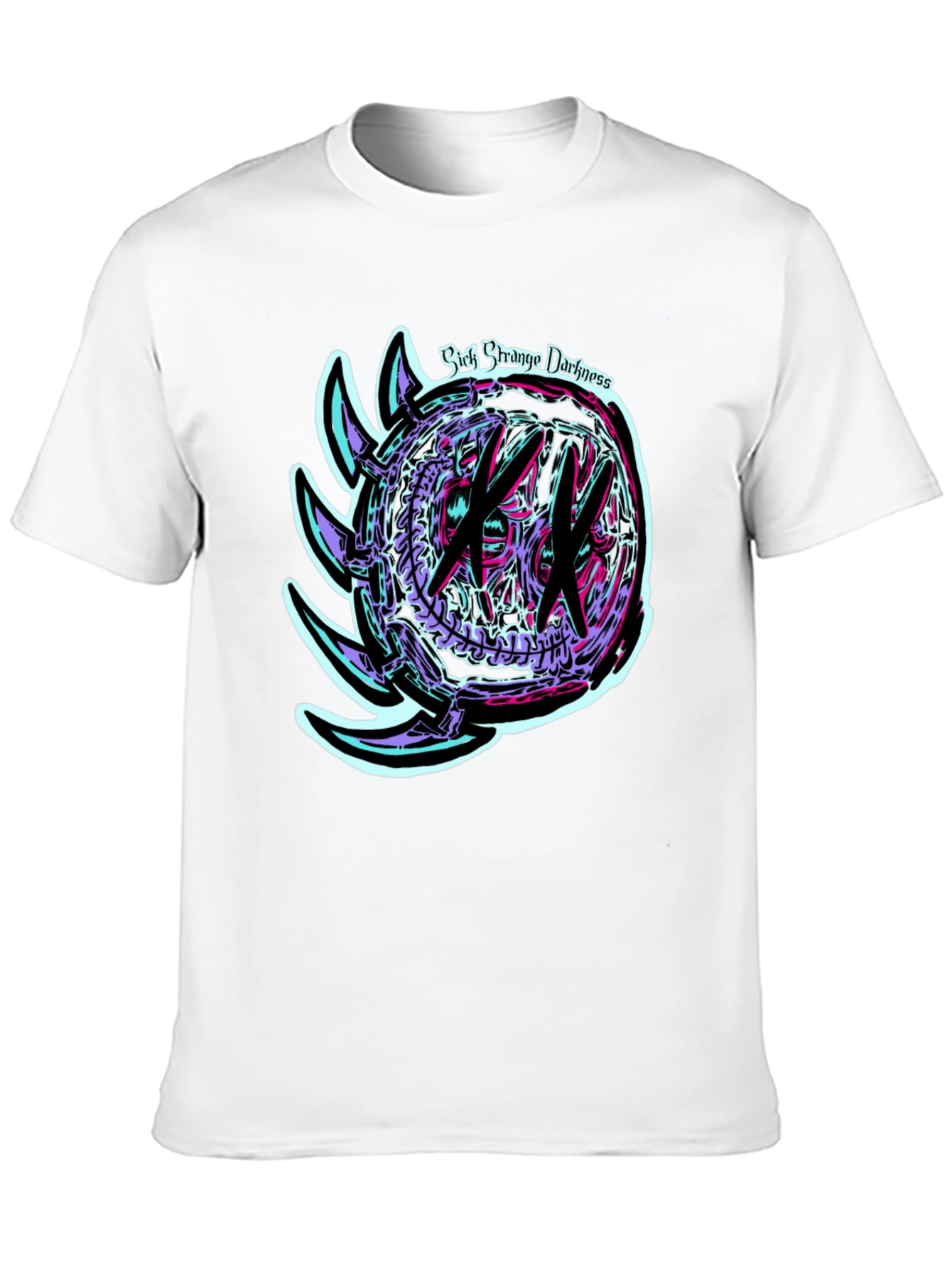 Black Sick Strange Darkness Graphic Tee view 10