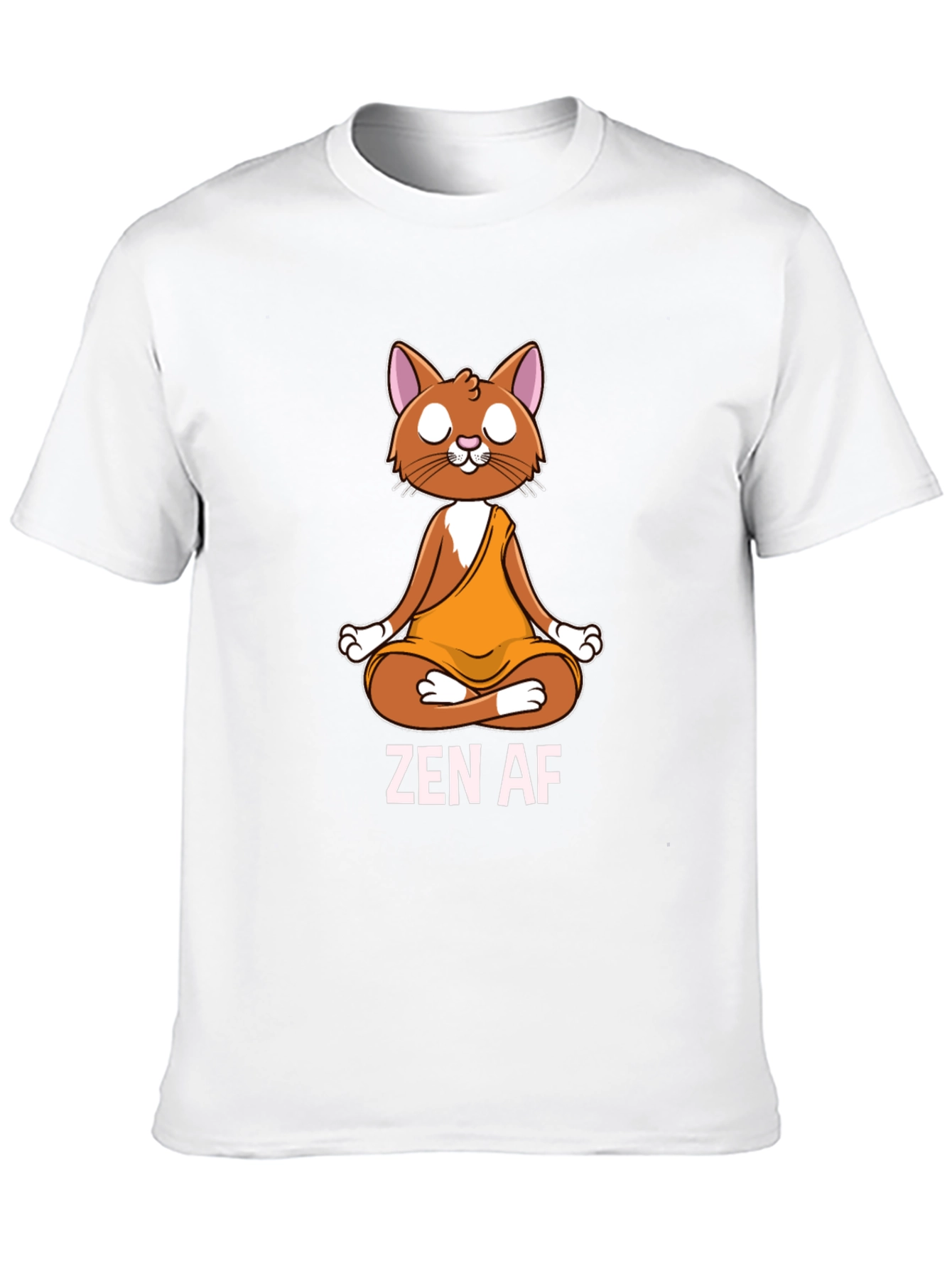 Black Zen AF Cat T-Shirt - Meditating Feline Tee view 10