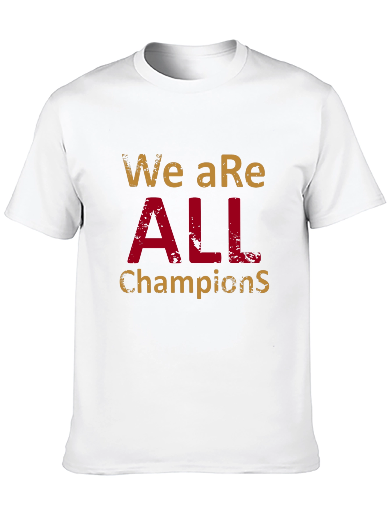 Black We Are All Champions Graphic T-Shirt view 10