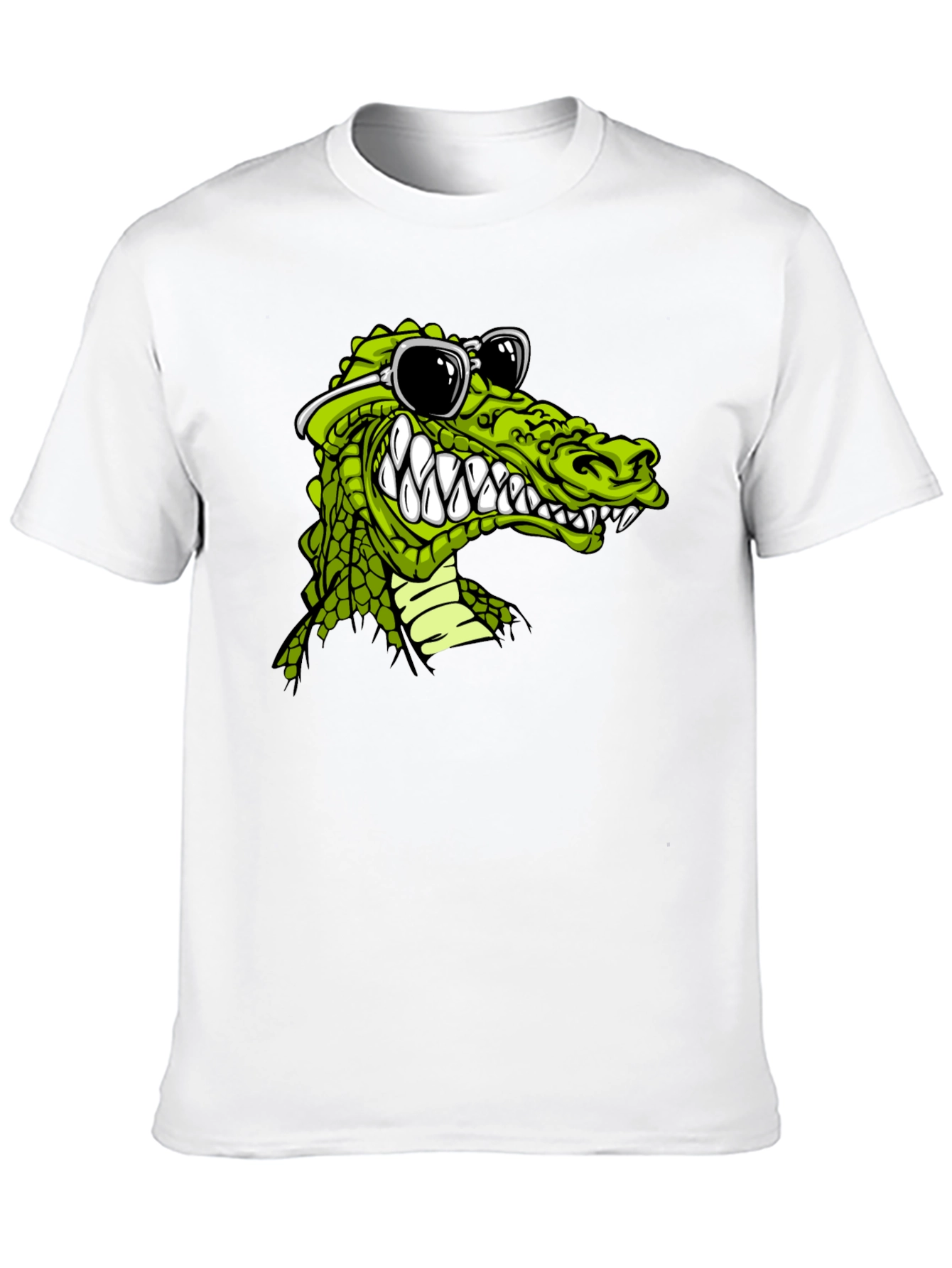 Black Cool Alligator Graphic Tee view 10