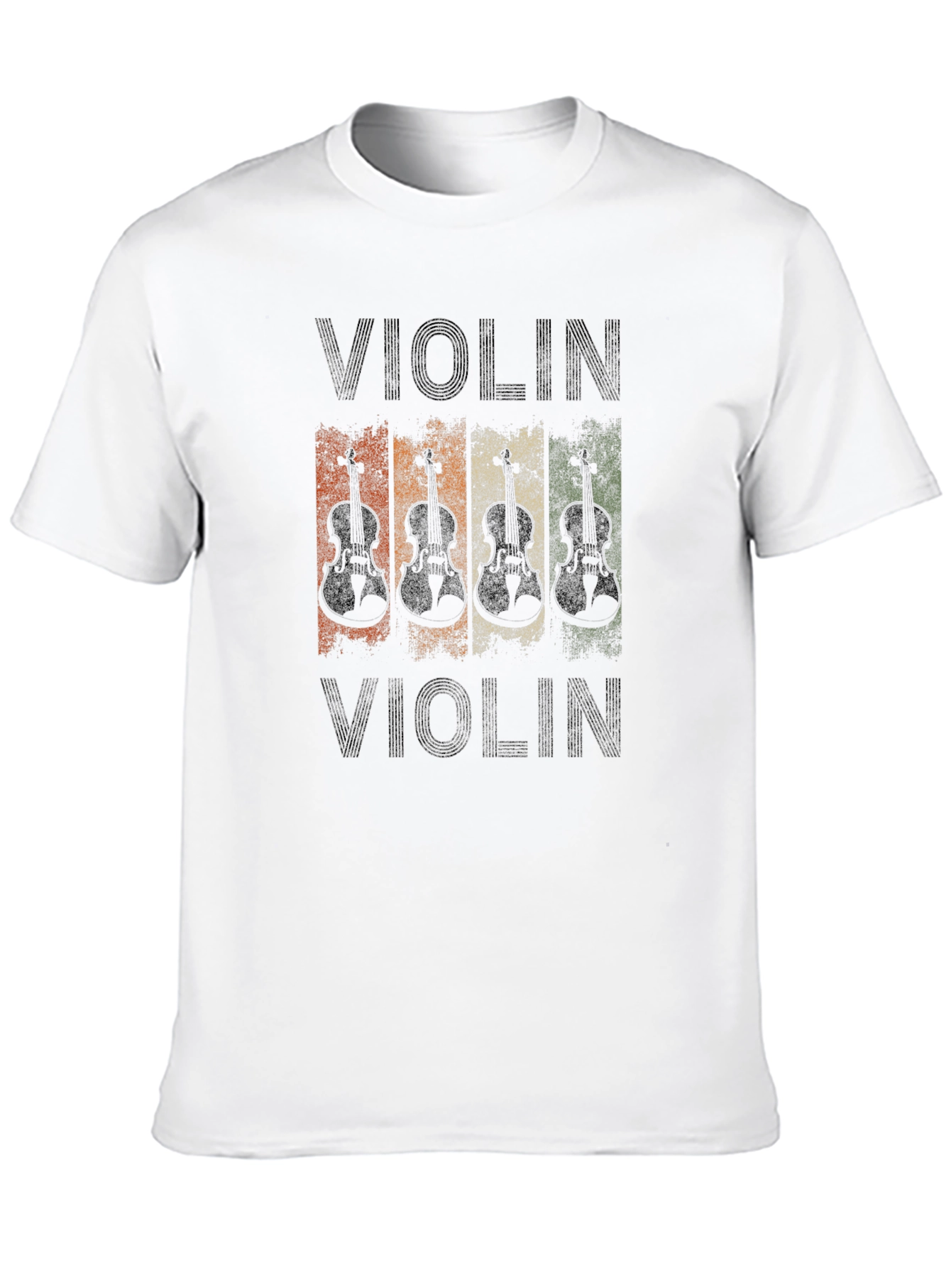 Black Vintage Violin Music Lover T-Shirt view 10